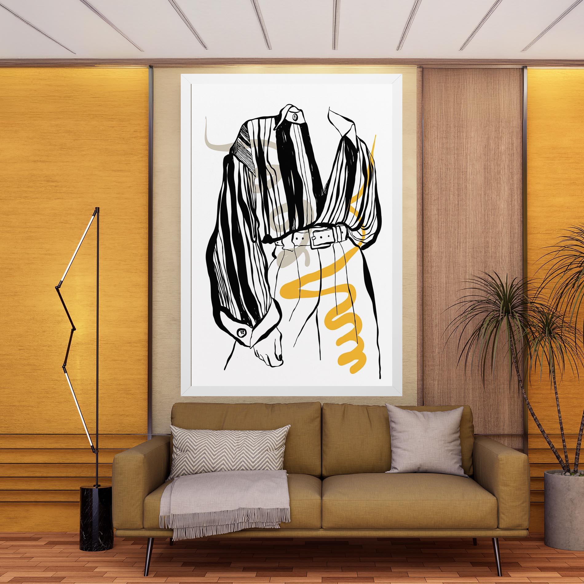 Leinwandbild Modern Outfit Line mockup 9