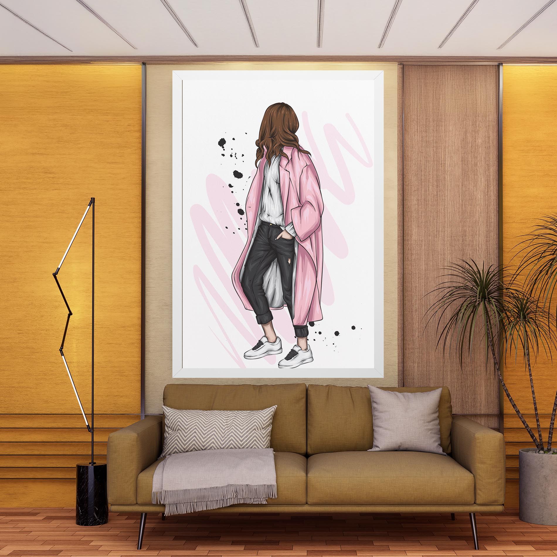 Pink Coat Woman mockup 9