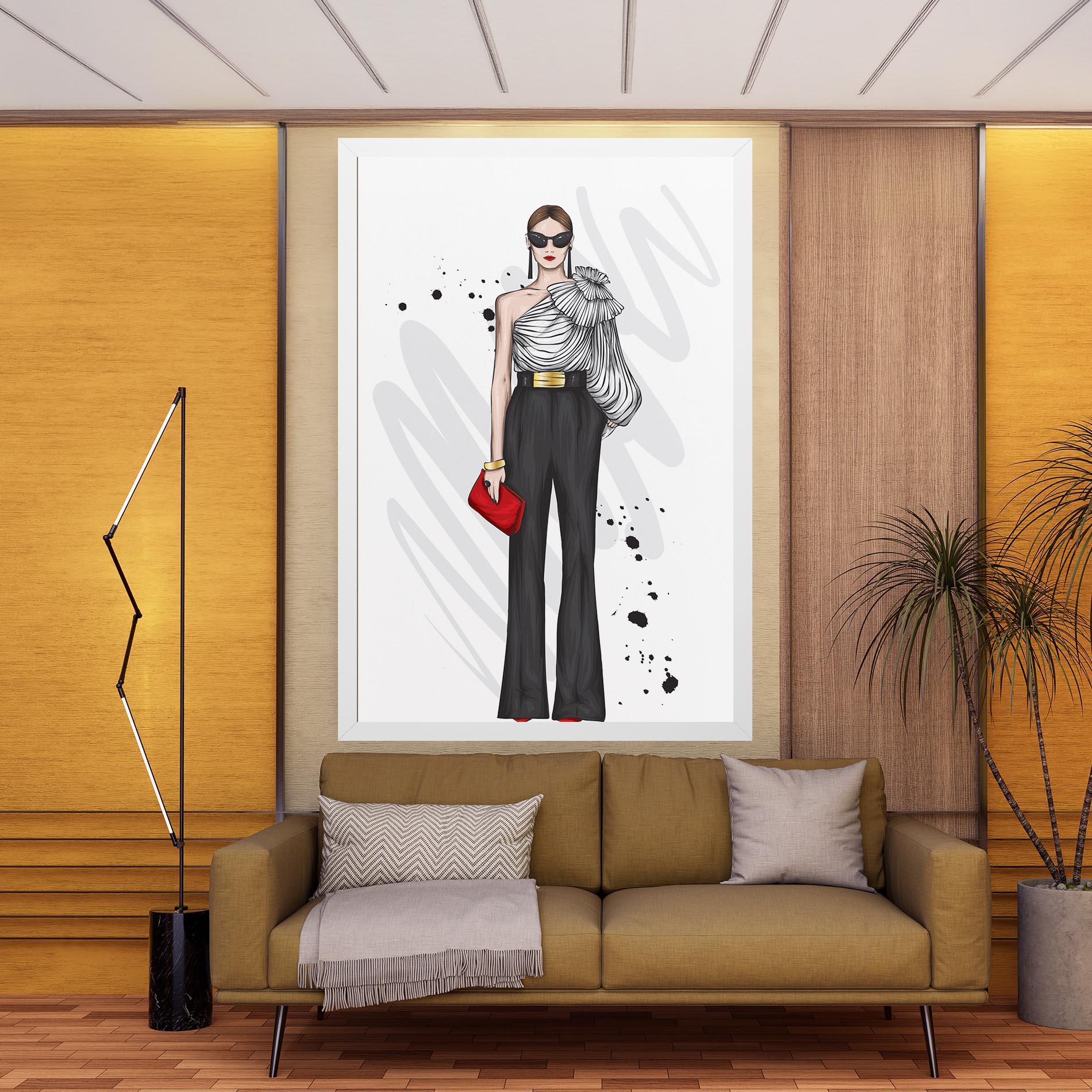 Leinwandbild Tall Black Pants mockup 9