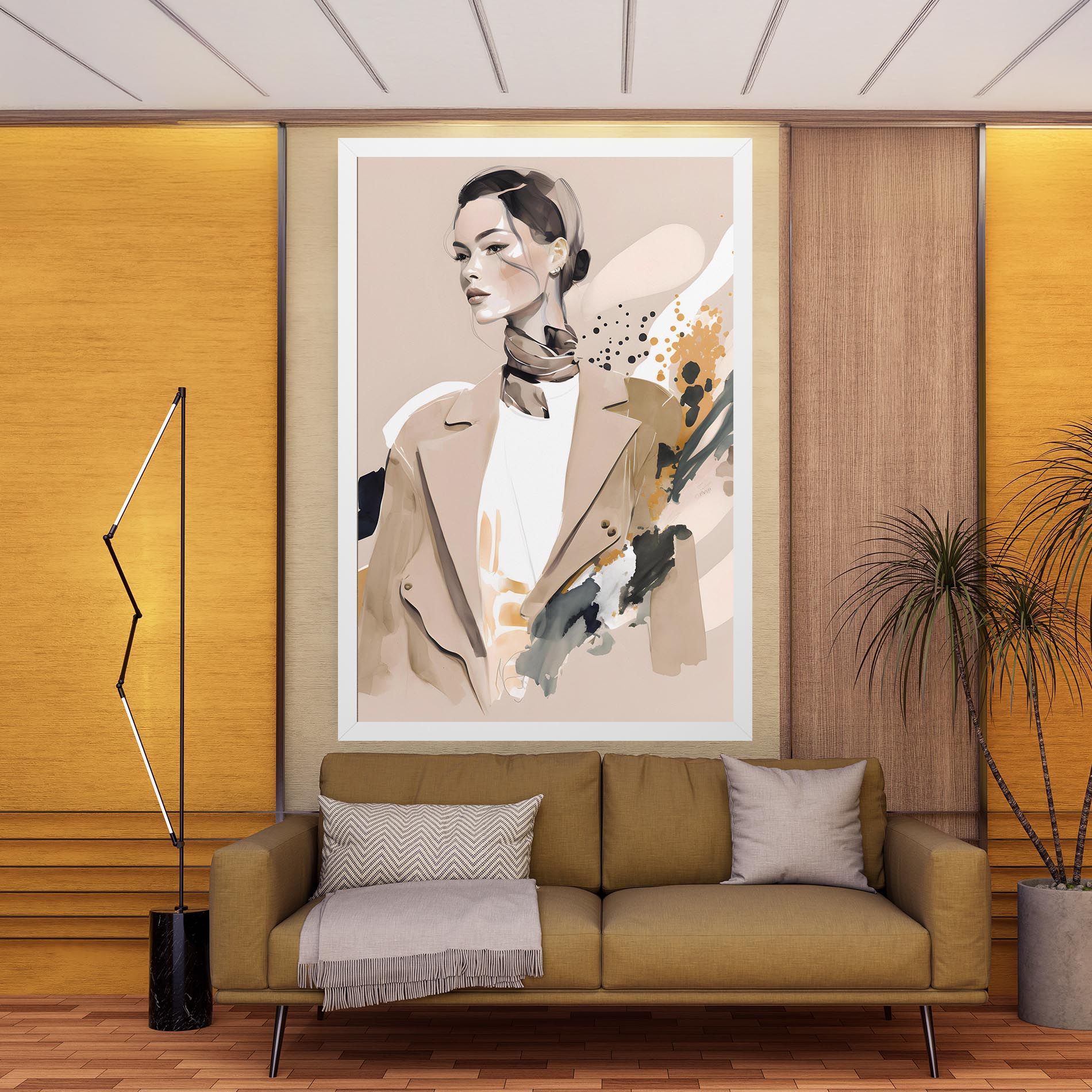 Watercolor Stylish Model mockup 9