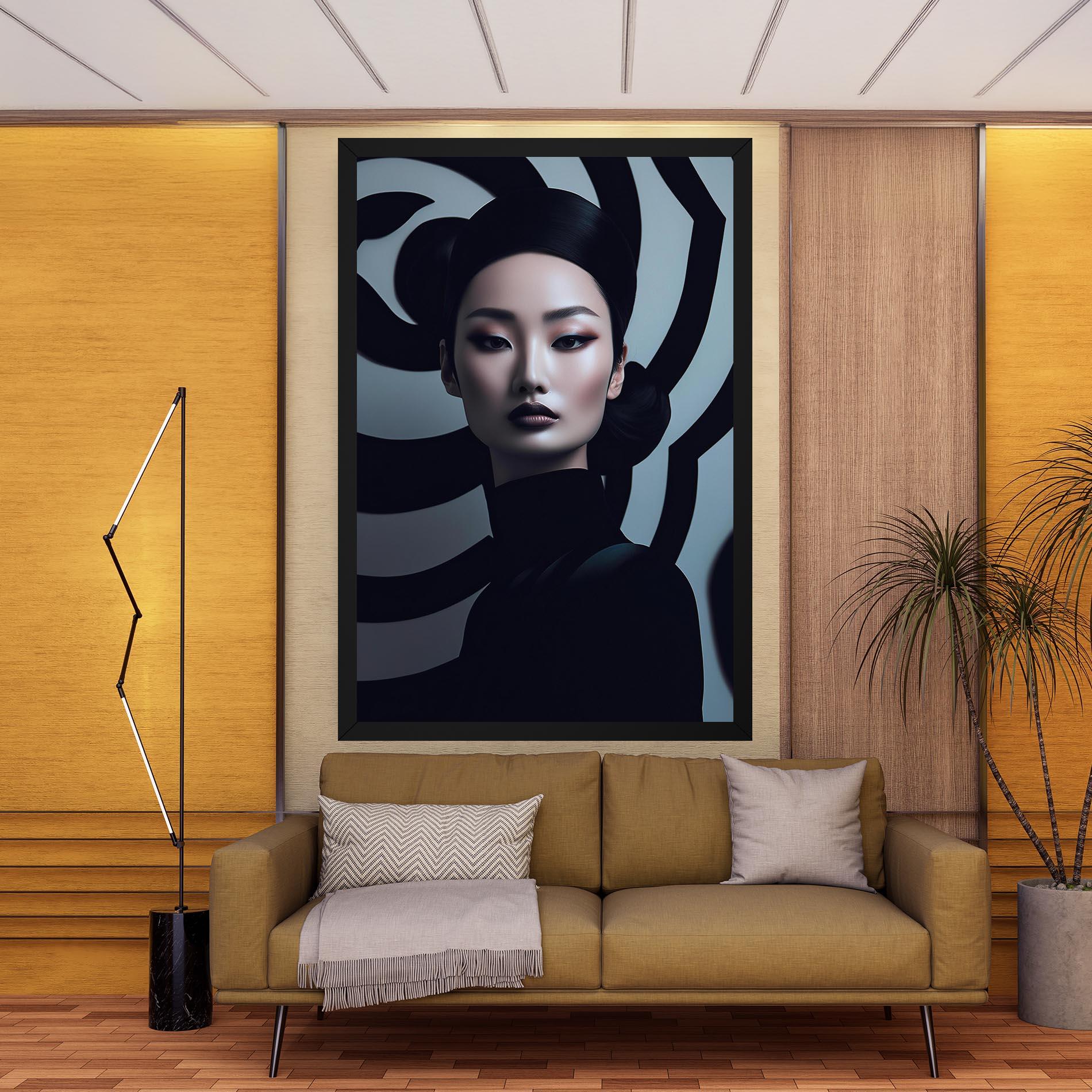 Leinwandbild Asiatic Black Outfit mockup 9