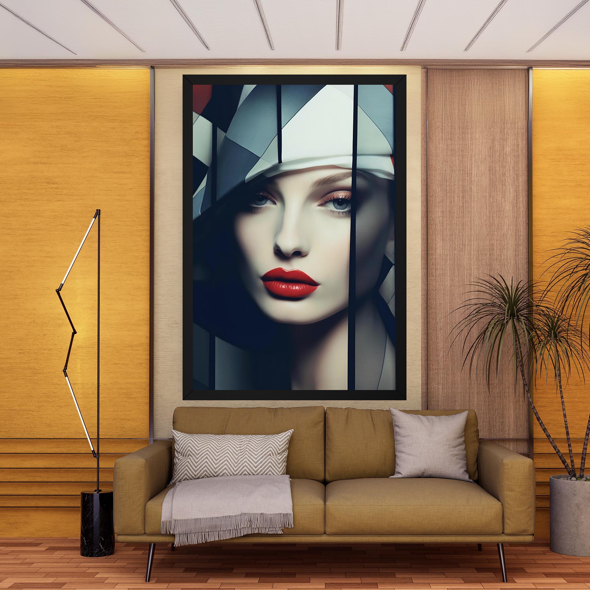 Leinwandbild Big Juicy Lips Woman mockup 9