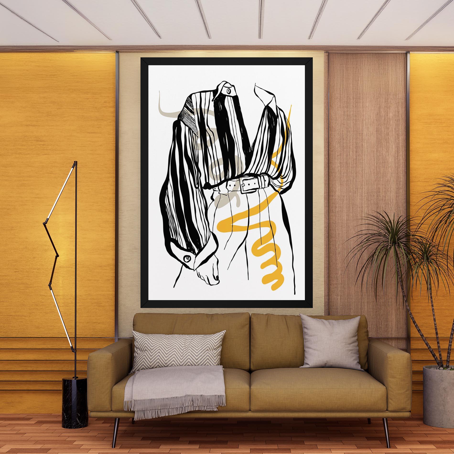 Leinwandbild Modern Outfit Line mockup 9