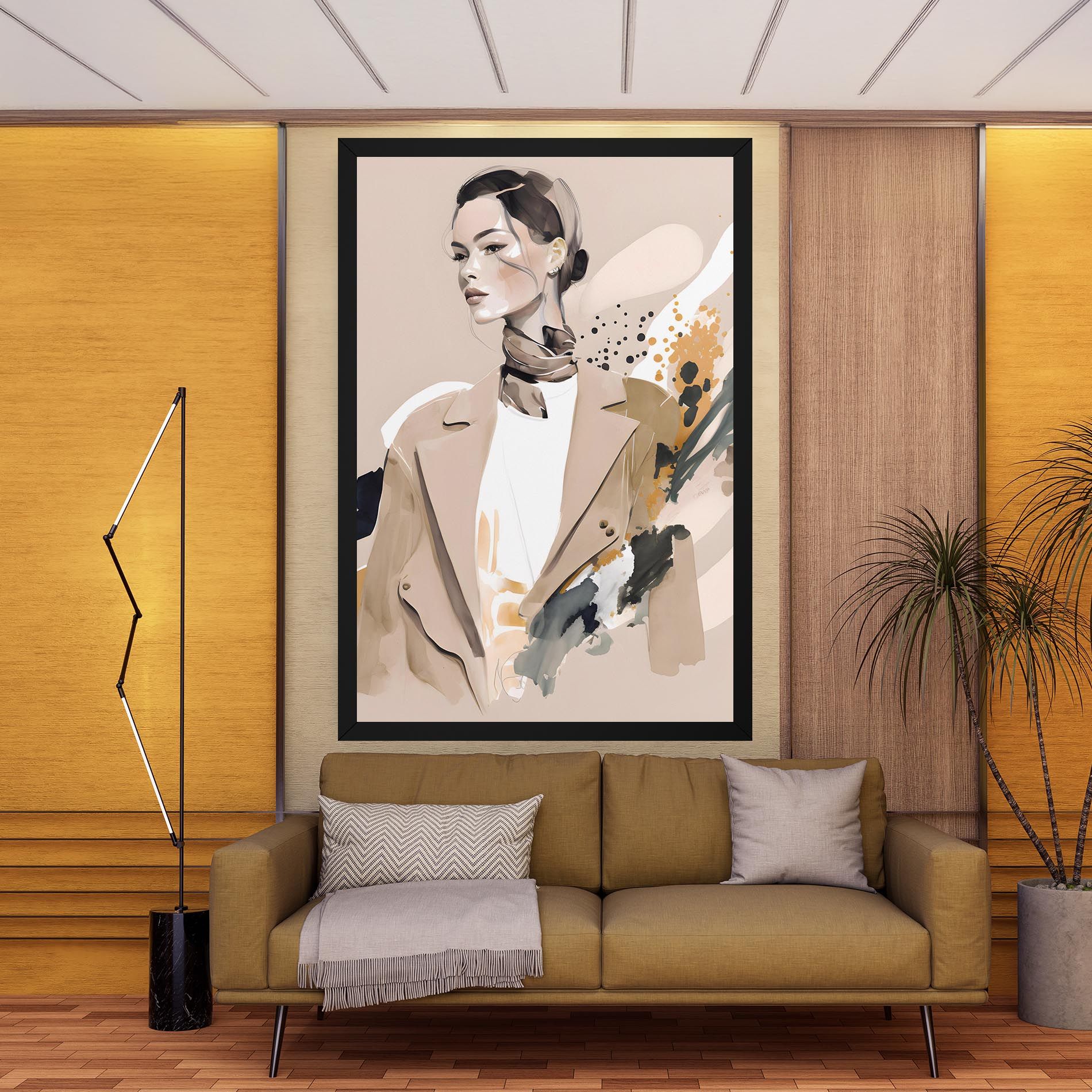 Watercolor Stylish Model mockup 9