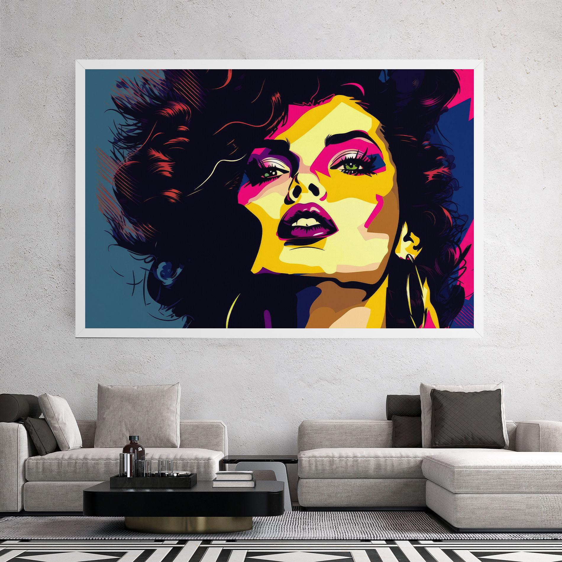 Leinwandbild Pop Art Portrait Woman mockup 2