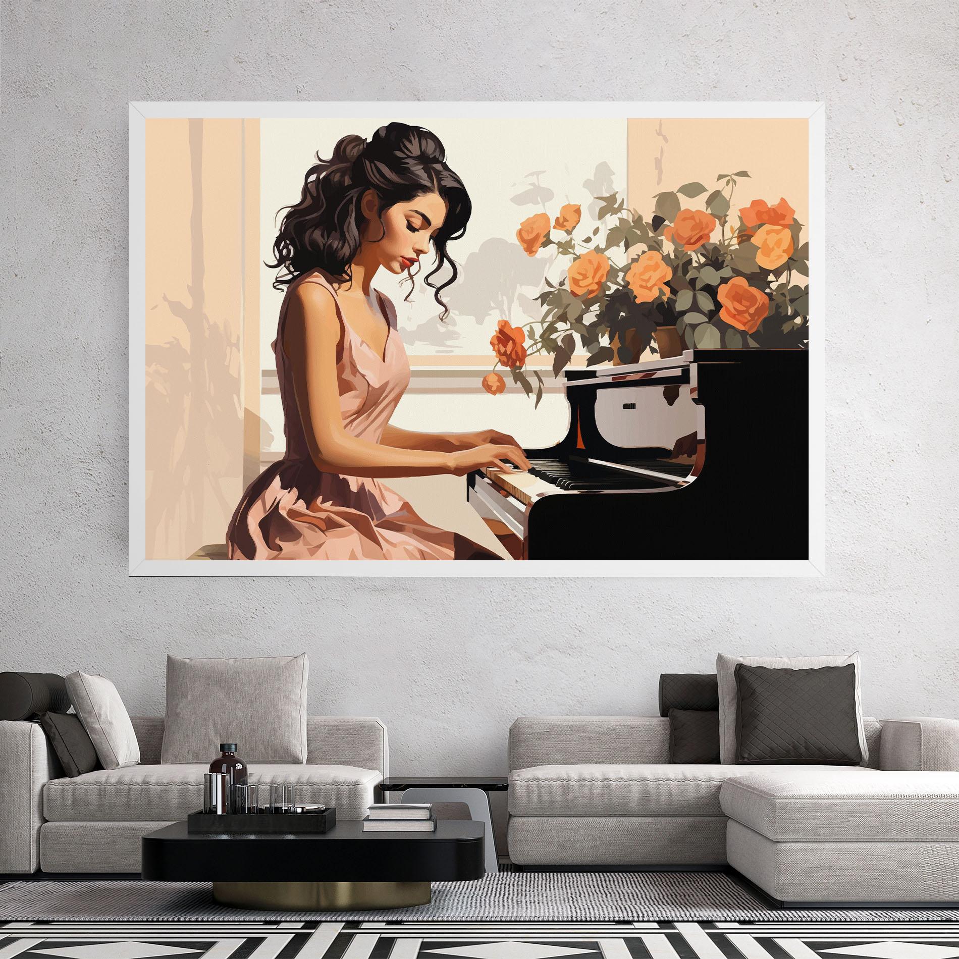 Leinwandbild Singer Painting mockup 2