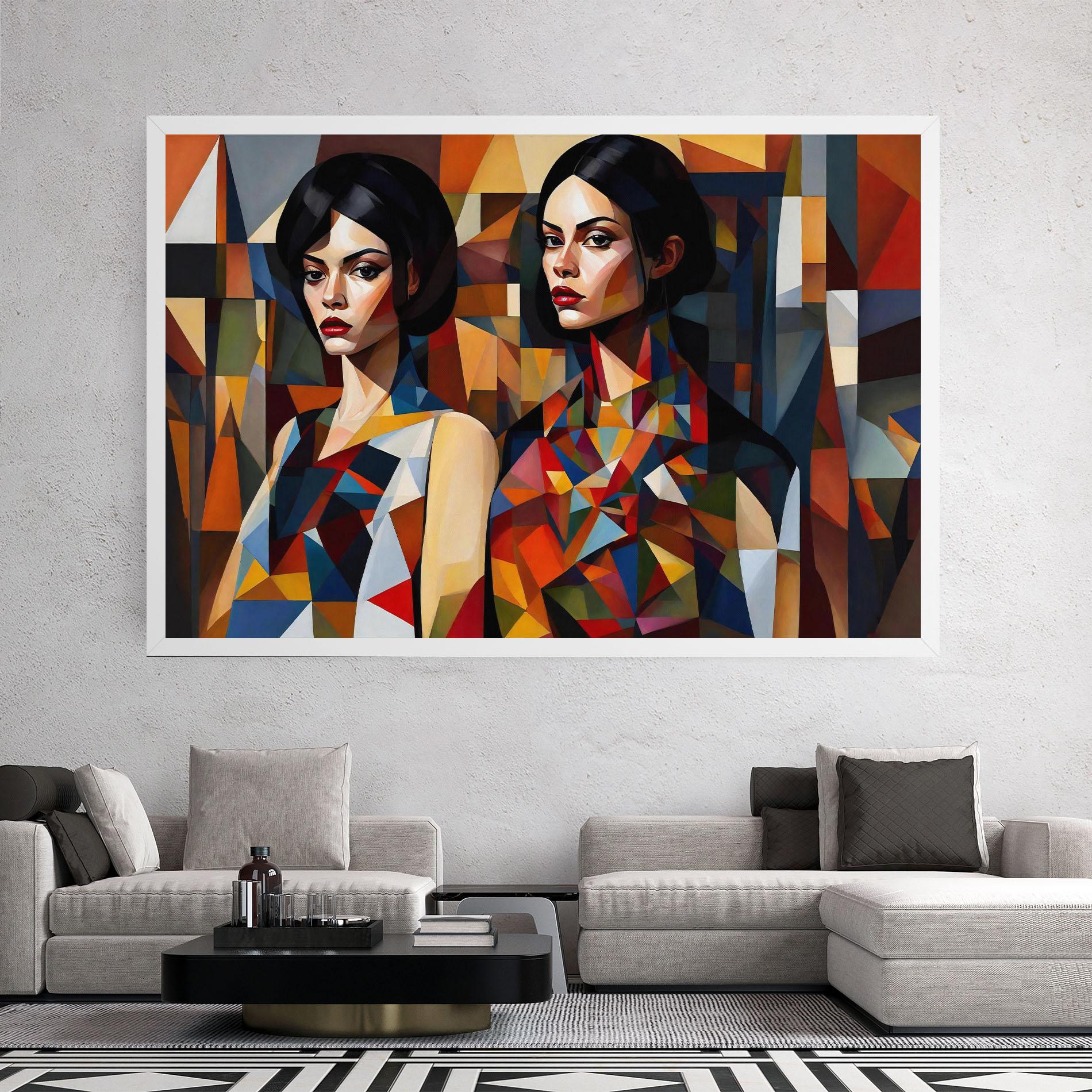 Leinwandbild Young Abstract Women mockup 2