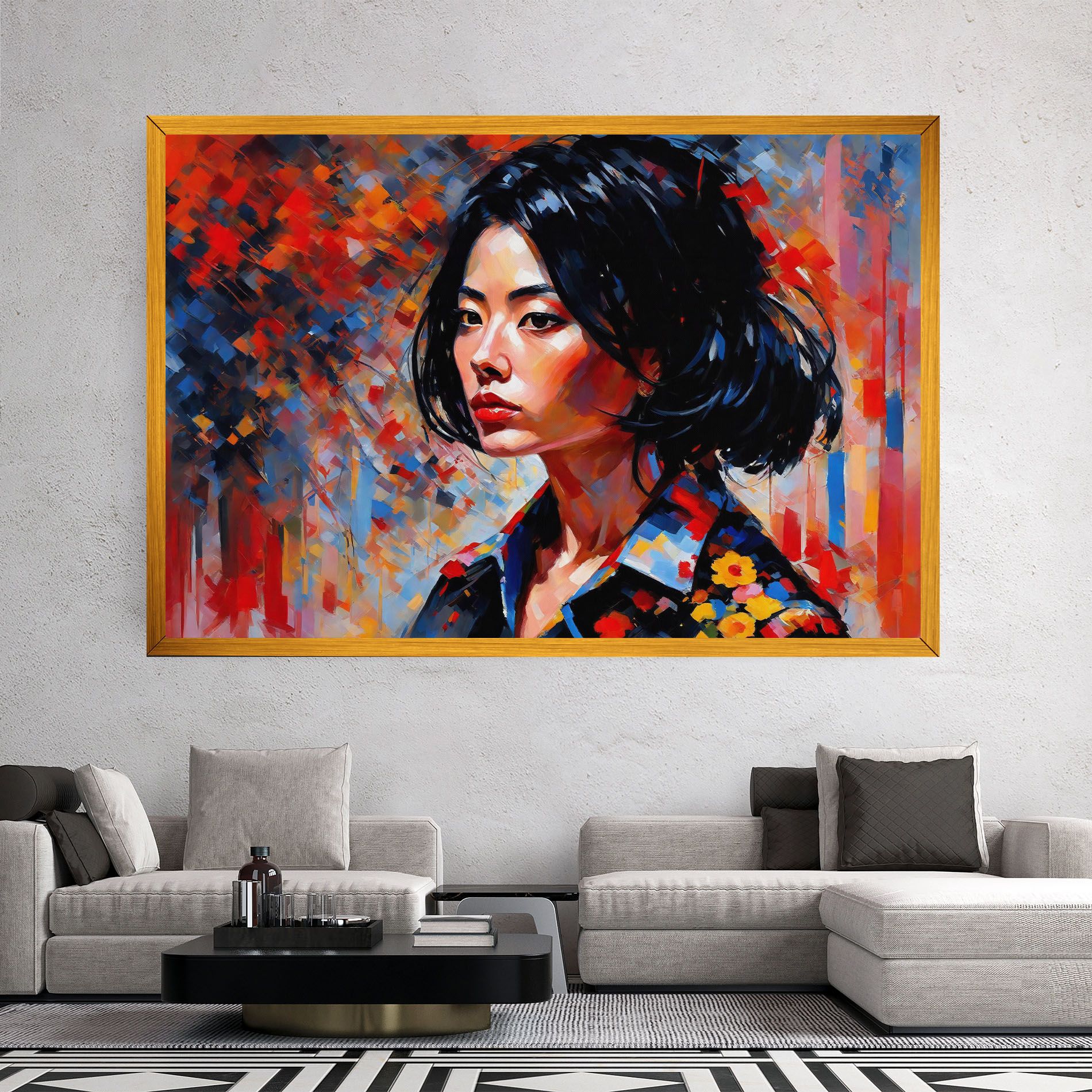 Beautiful Asian Woman mockup 2