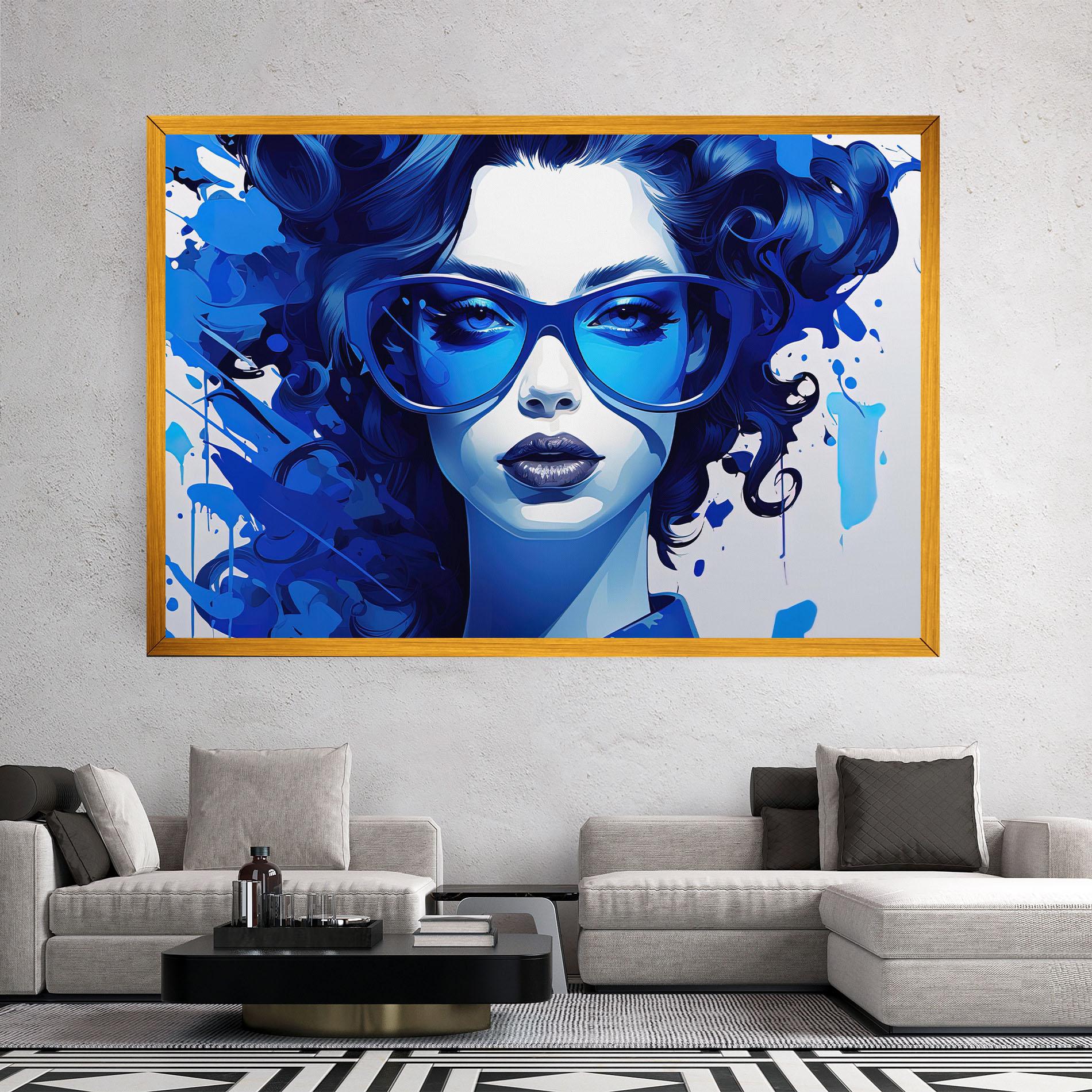 Leinwandbild Big Blue Glasses mockup 2