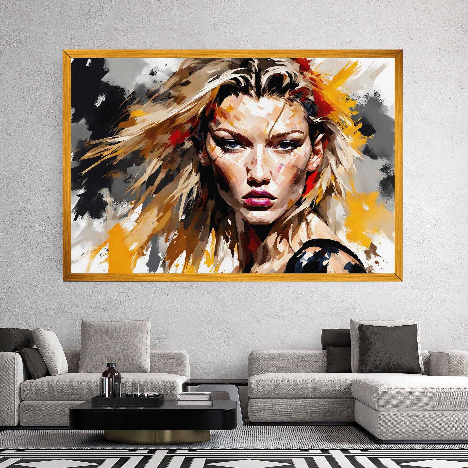 Leinwandbild Blond Hair Splash mockup 2