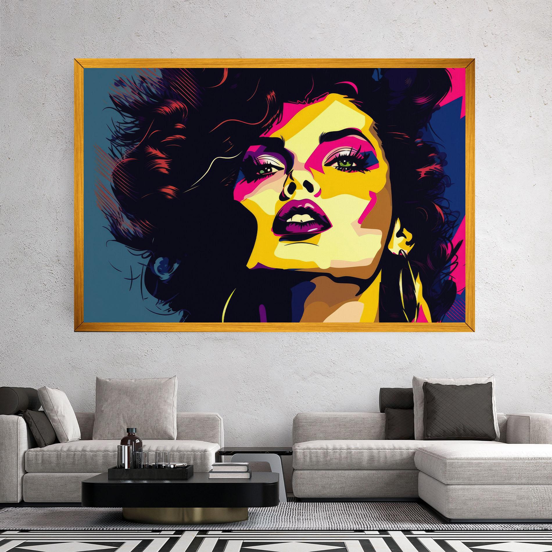 Leinwandbild Pop Art Portrait Woman mockup 2
