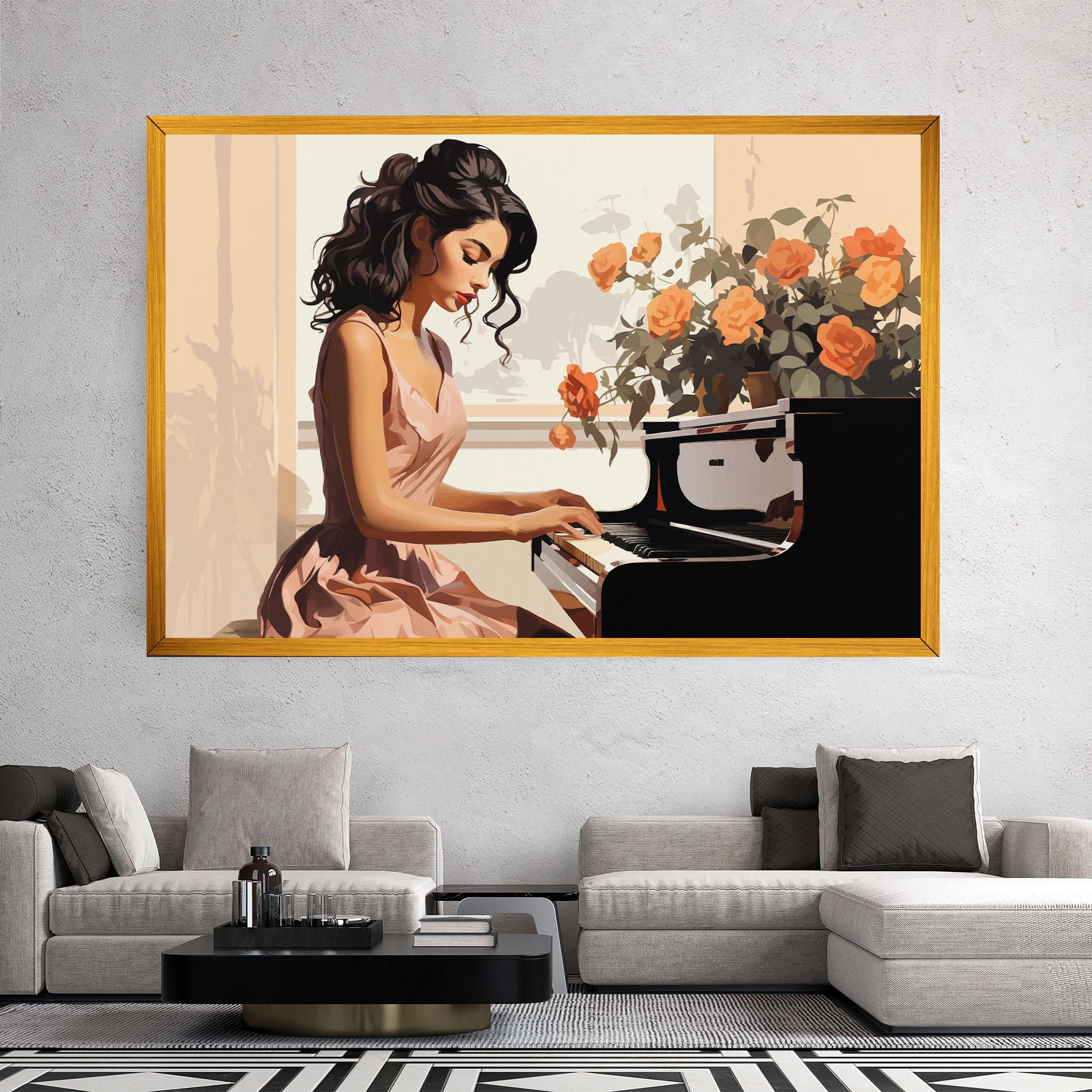 Leinwandbild Singer Painting mockup 2
