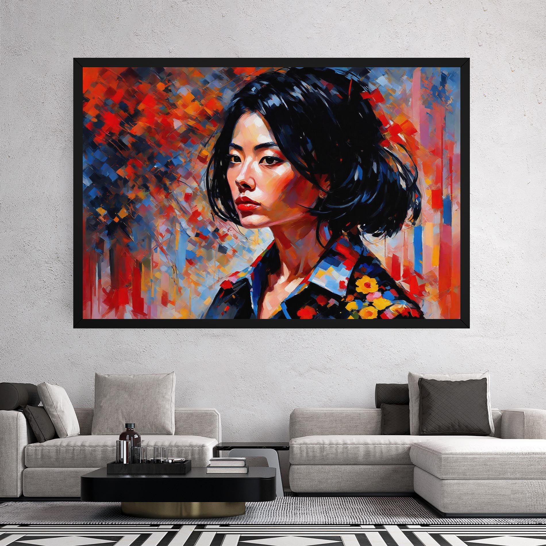 Beautiful Asian Woman mockup 2