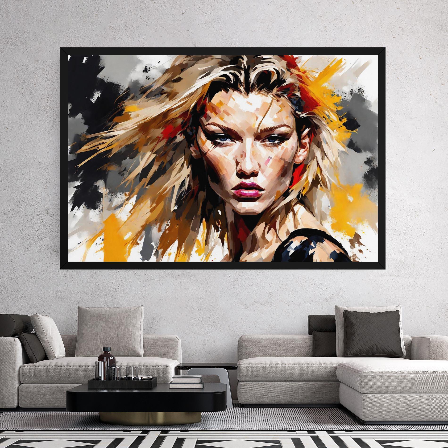 Leinwandbild Blond Hair Splash mockup 2