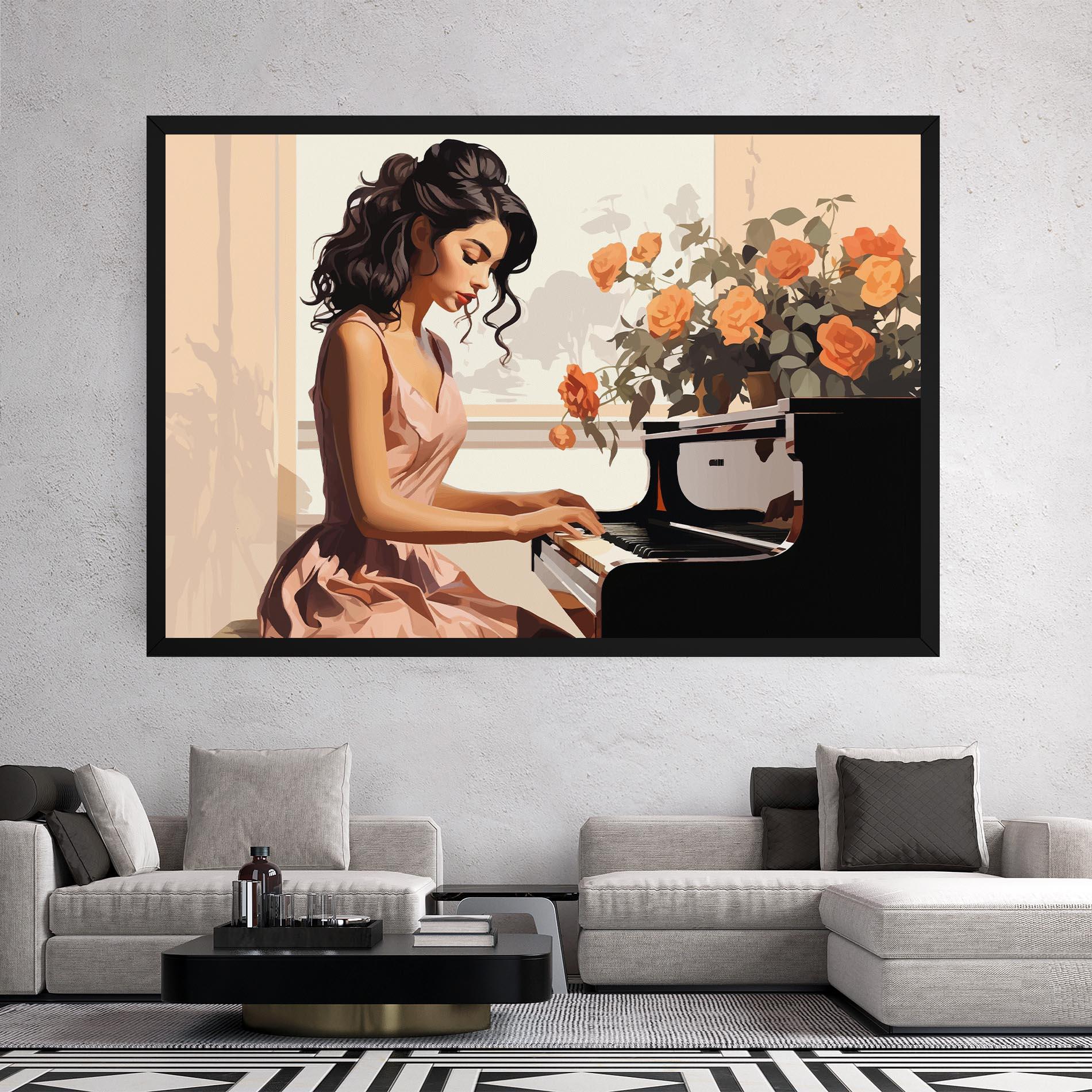 Leinwandbild Singer Painting mockup 2