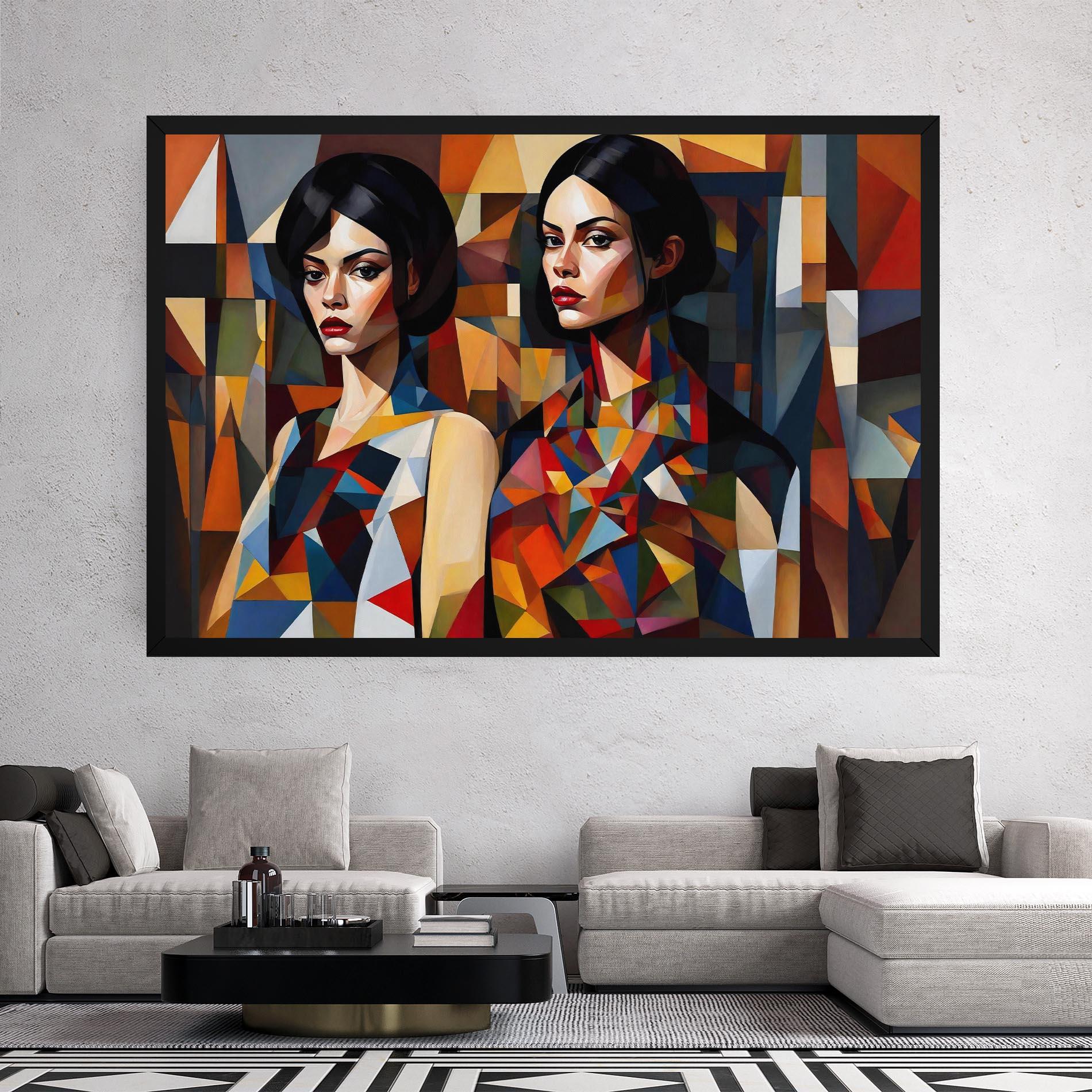 Leinwandbild Young Abstract Women mockup 2