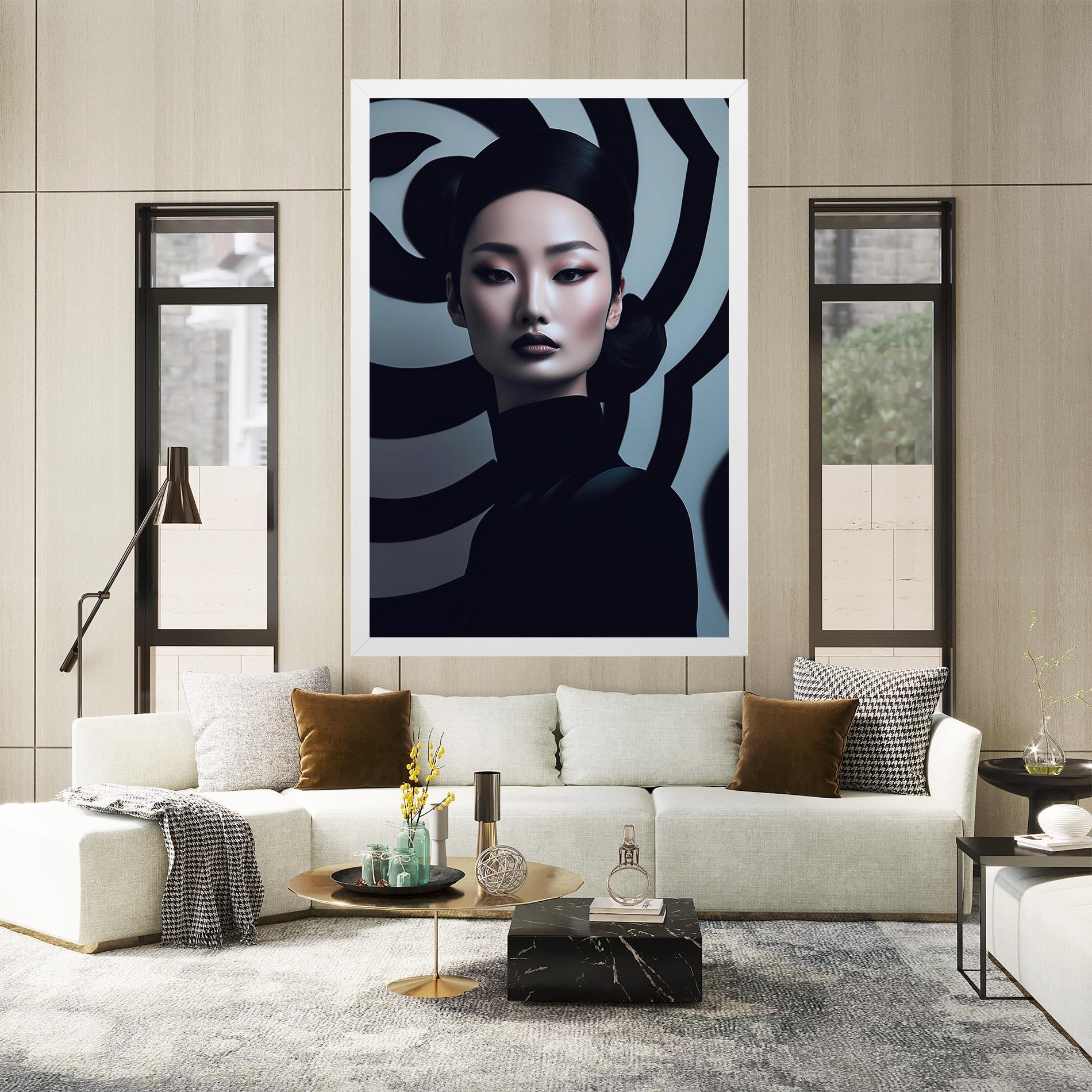 Leinwandbild Asiatic Black Outfit mockup 2