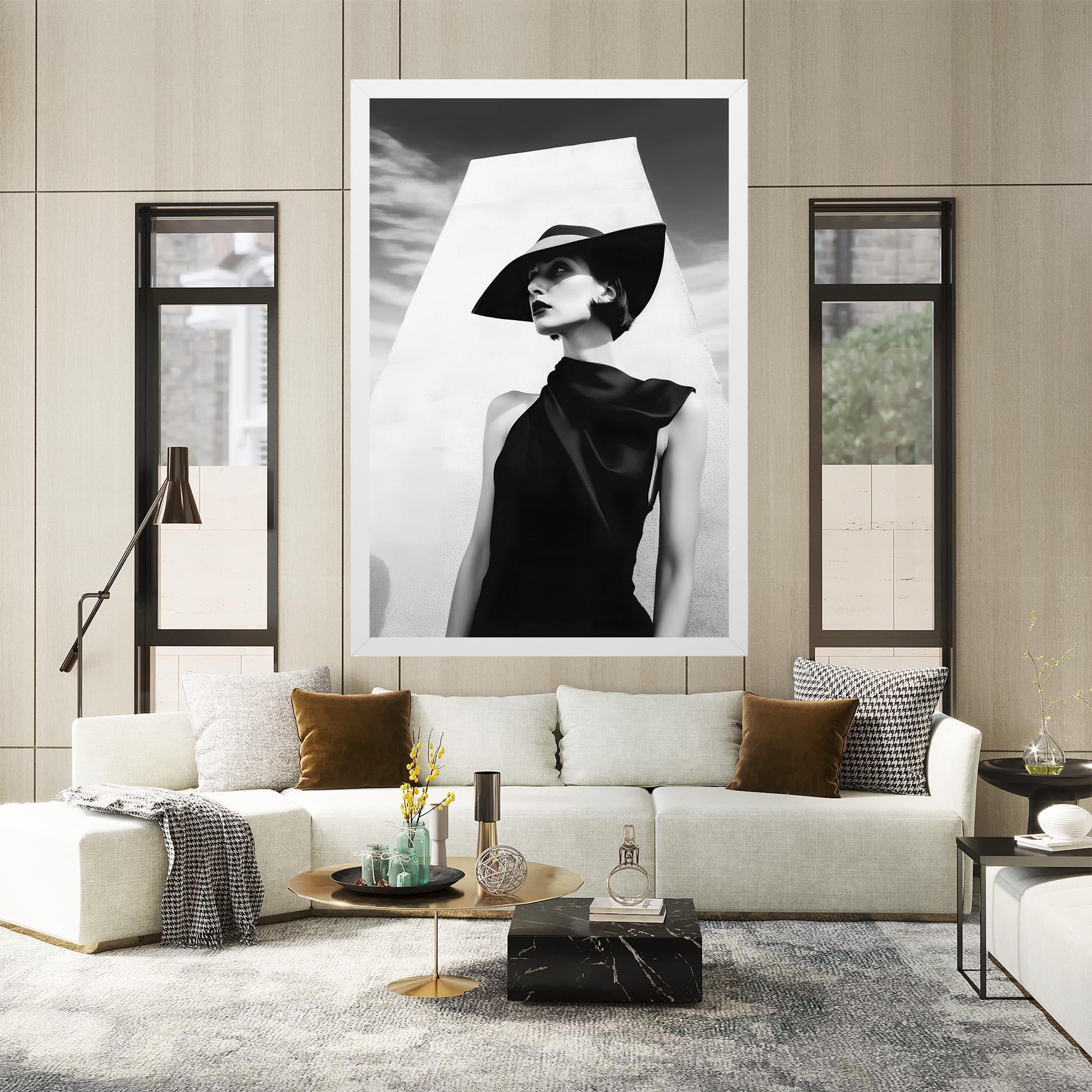 Leinwandbild Modern Fashion Portrait mockup 2