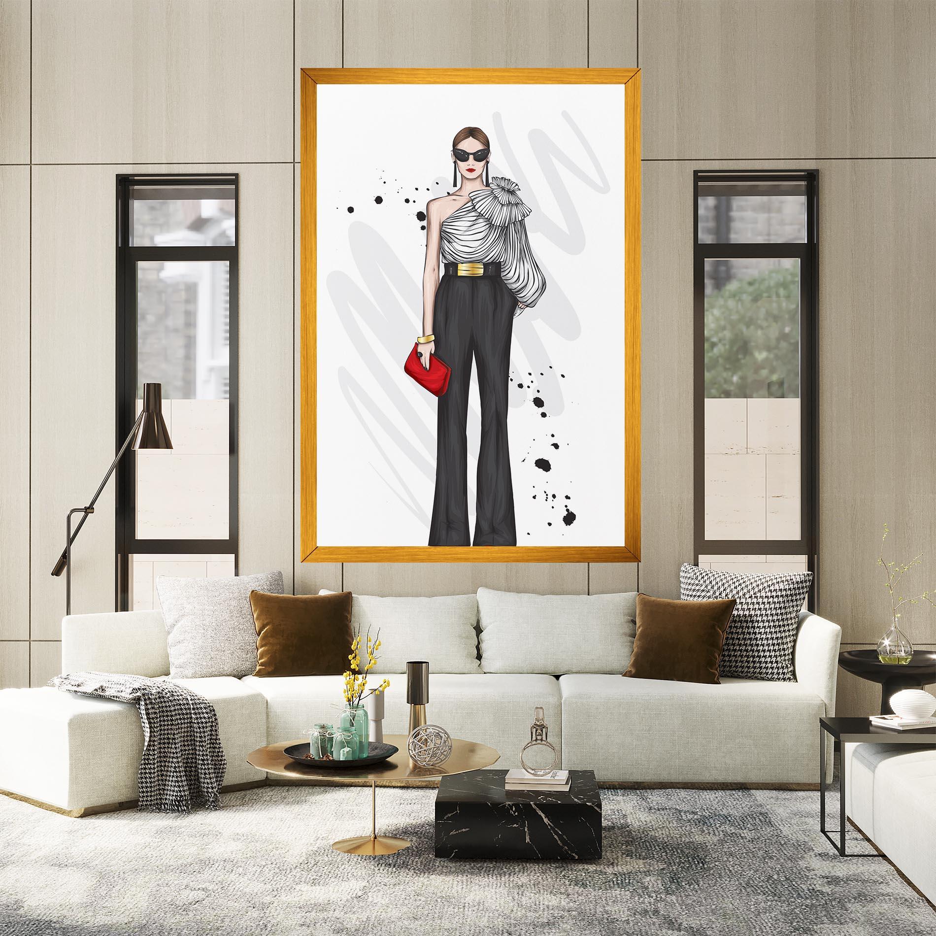 Leinwandbild Tall Black Pants mockup 2