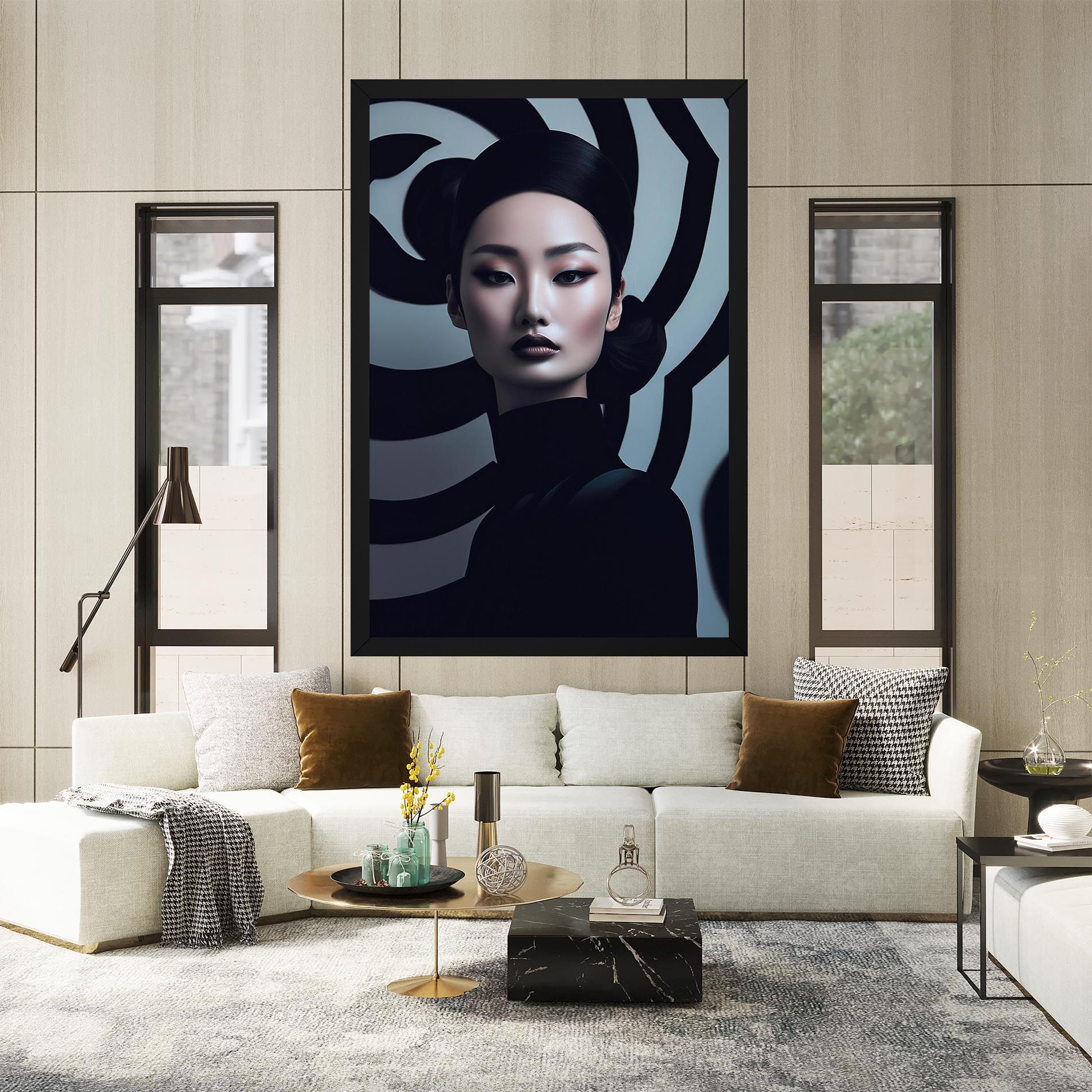 Asiatic Black Outfit mockup 2