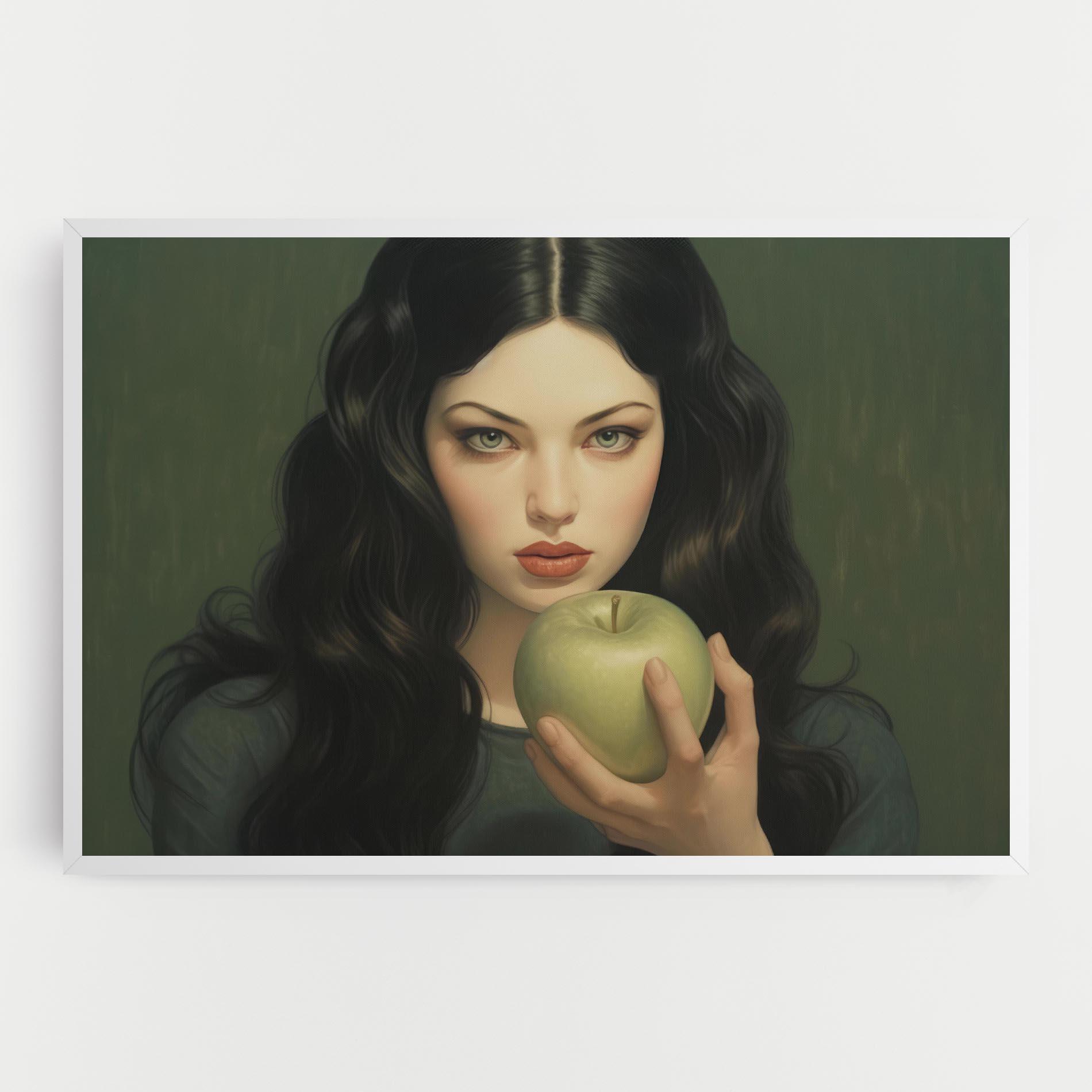 Leinwandbild Green Apple Painting mockup 0
