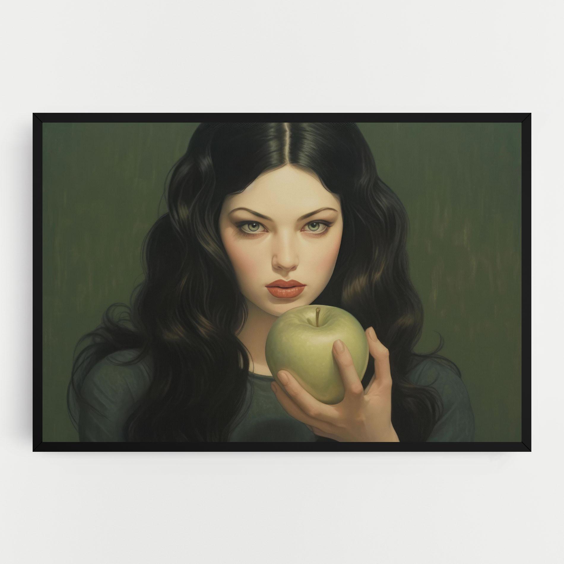 Leinwandbild Green Apple Painting mockup 0