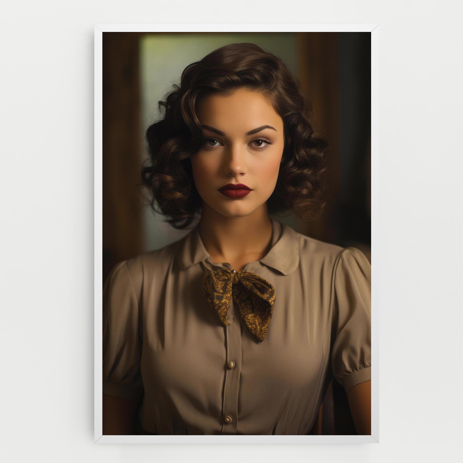 Leinwandbild Beige Vintage Blouse mockup 0