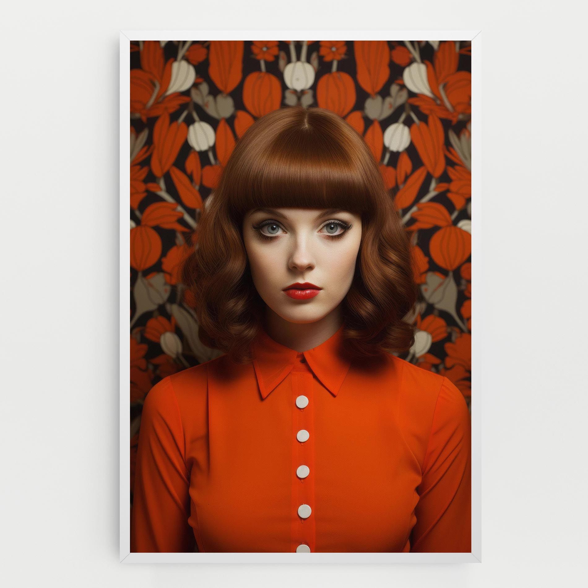 Orange Blouse Woman mockup 0