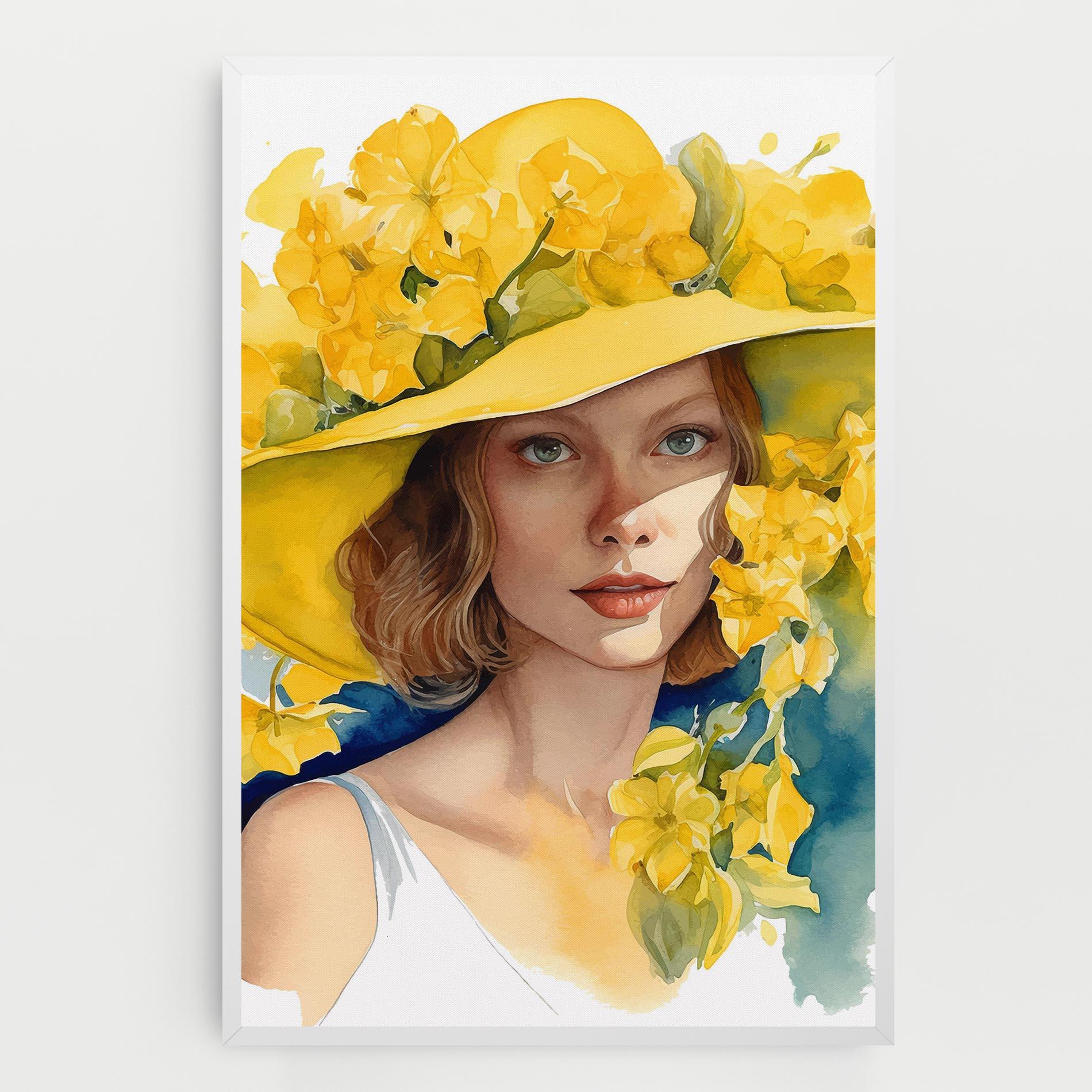 Leinwandbild Yellow Hat Flowers mockup 0