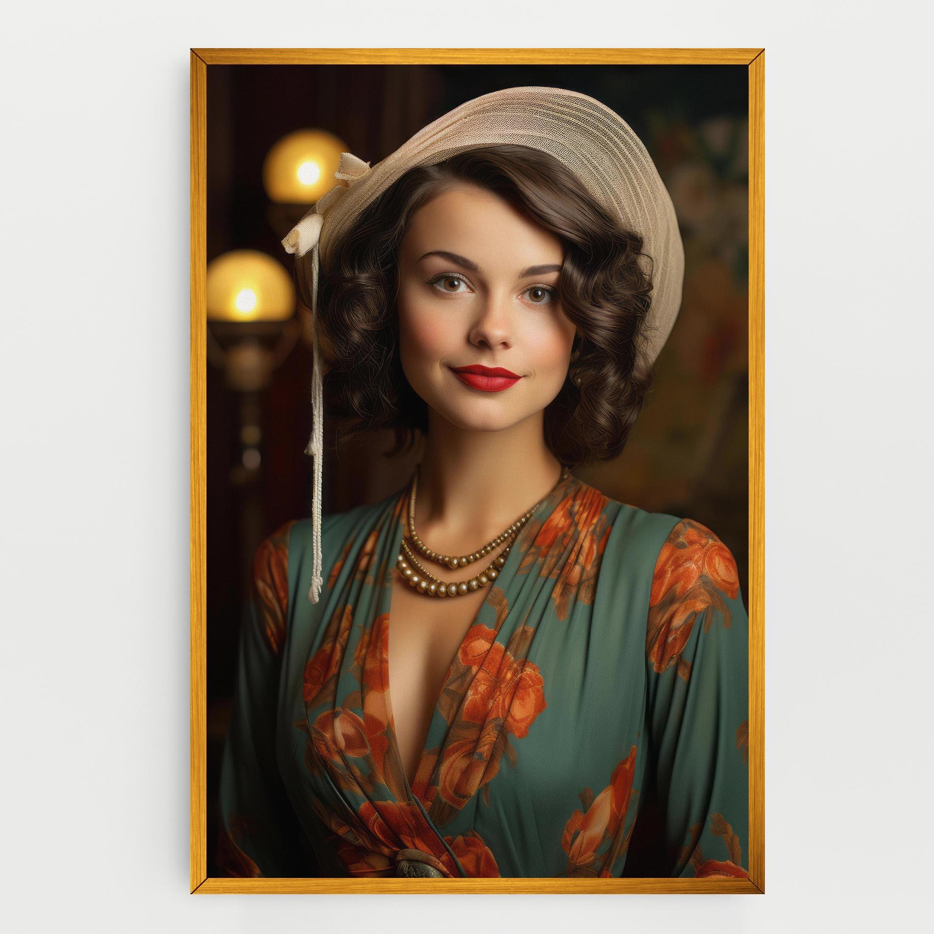 Leinwandbild Green Orange Blouse mockup 0