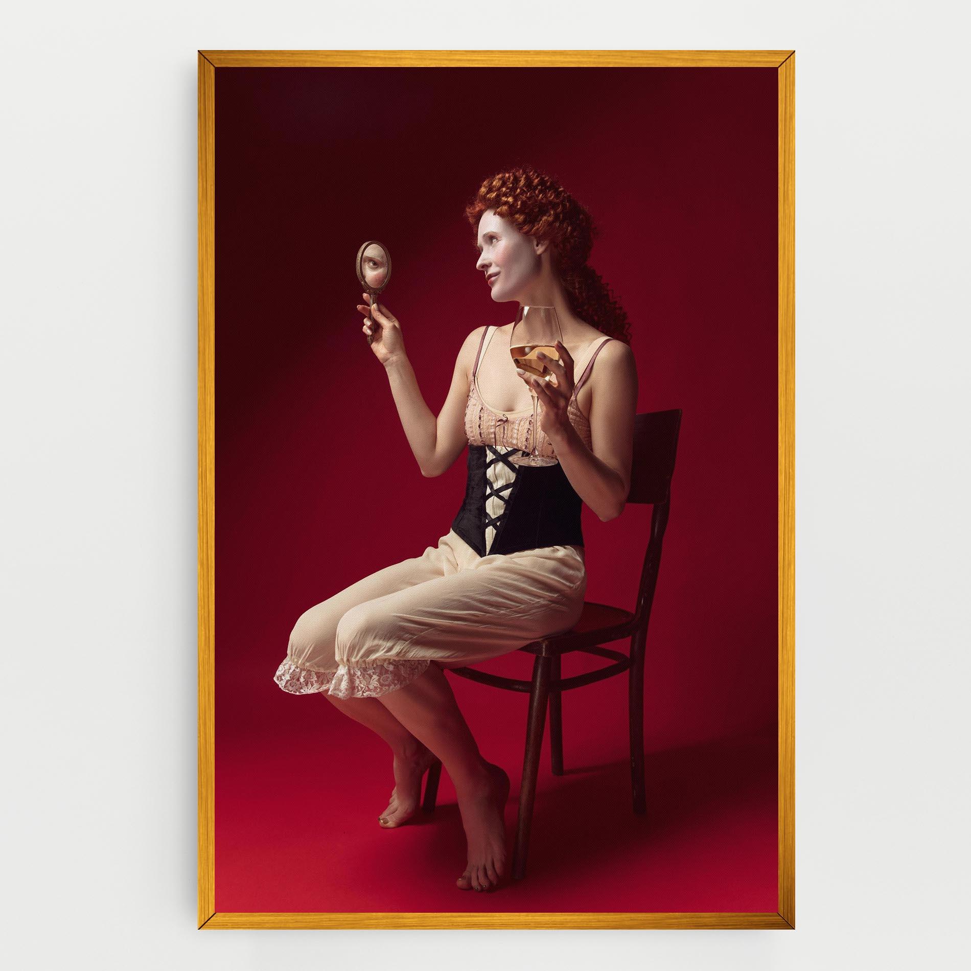 Leinwandbild Medieval Redhead Woman mockup 0