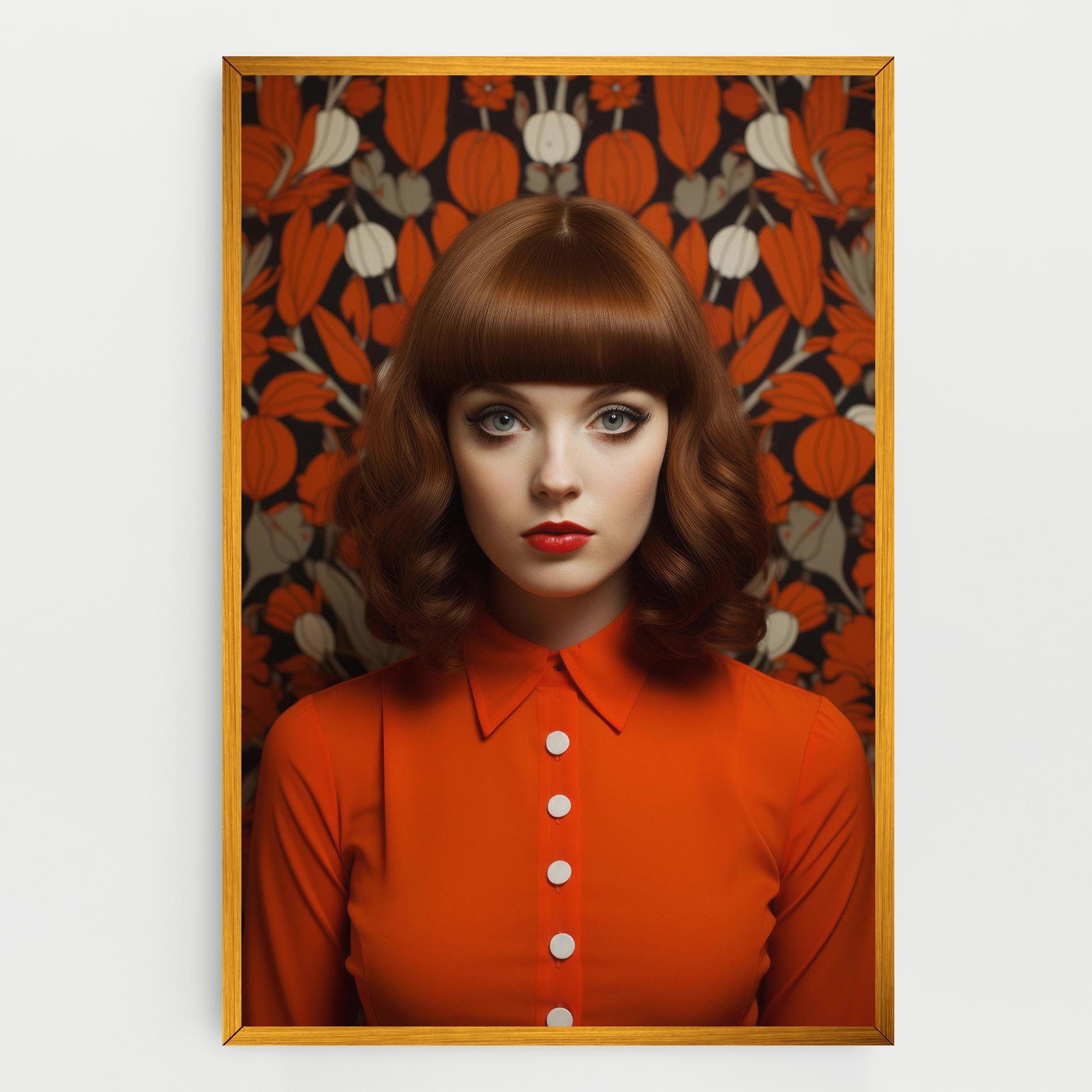 Leinwandbild Orange Blouse Woman mockup 0