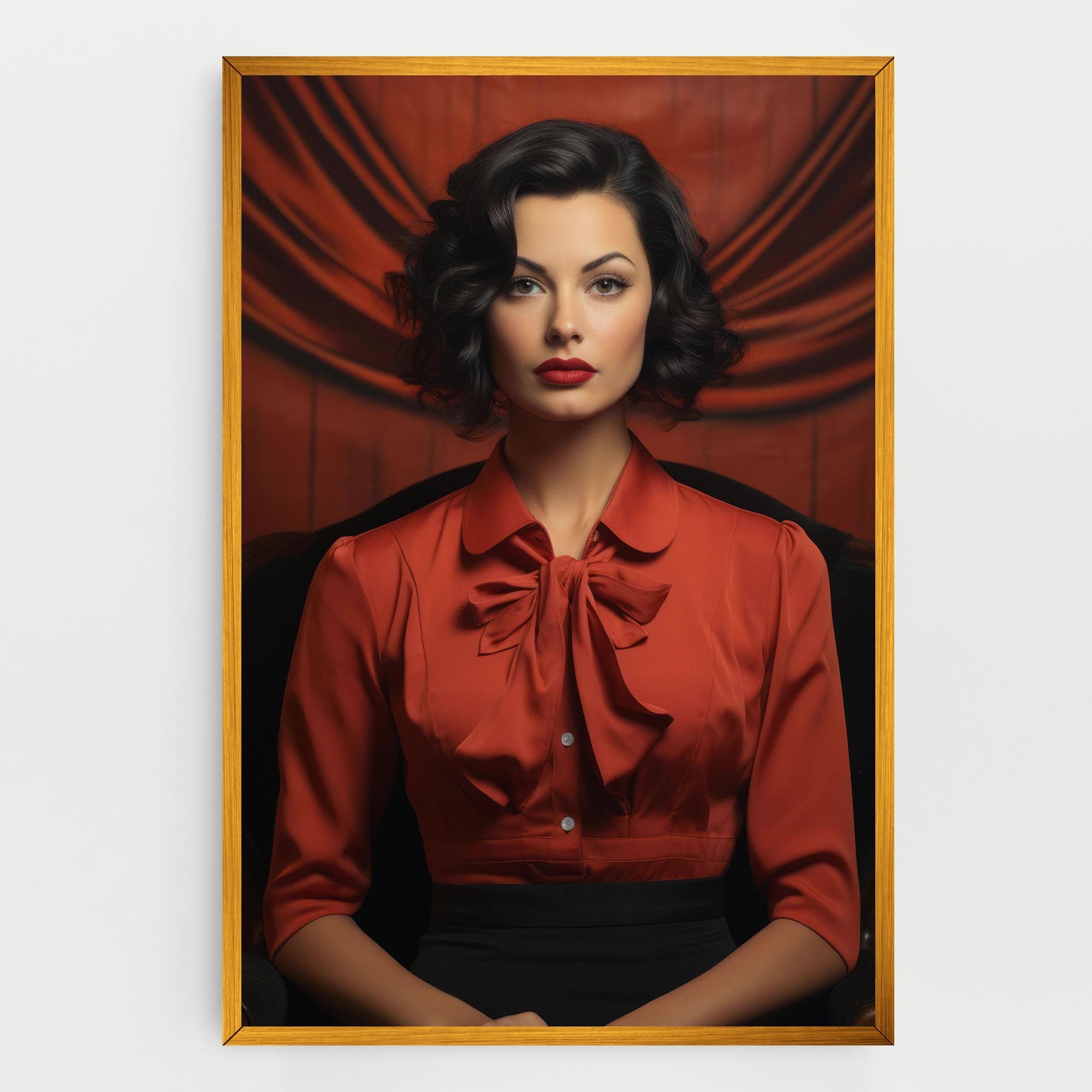 Pretty Red Blouse mockup 0