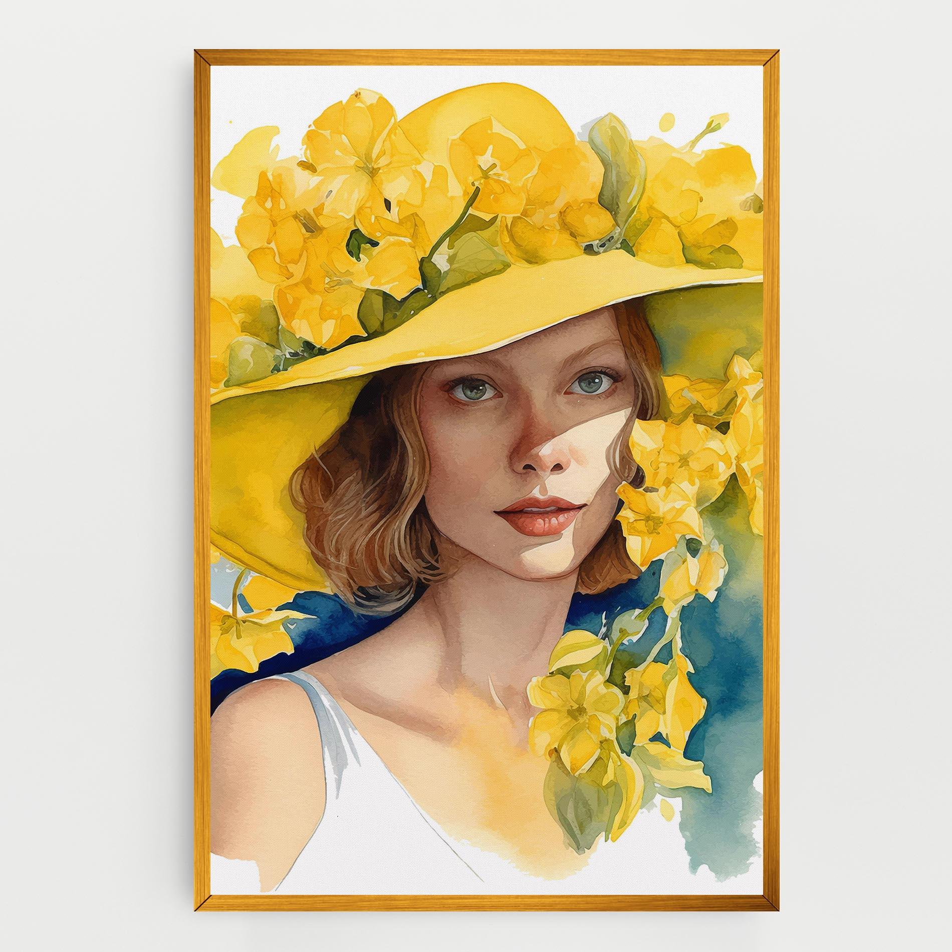 Leinwandbild Yellow Hat Flowers mockup 0