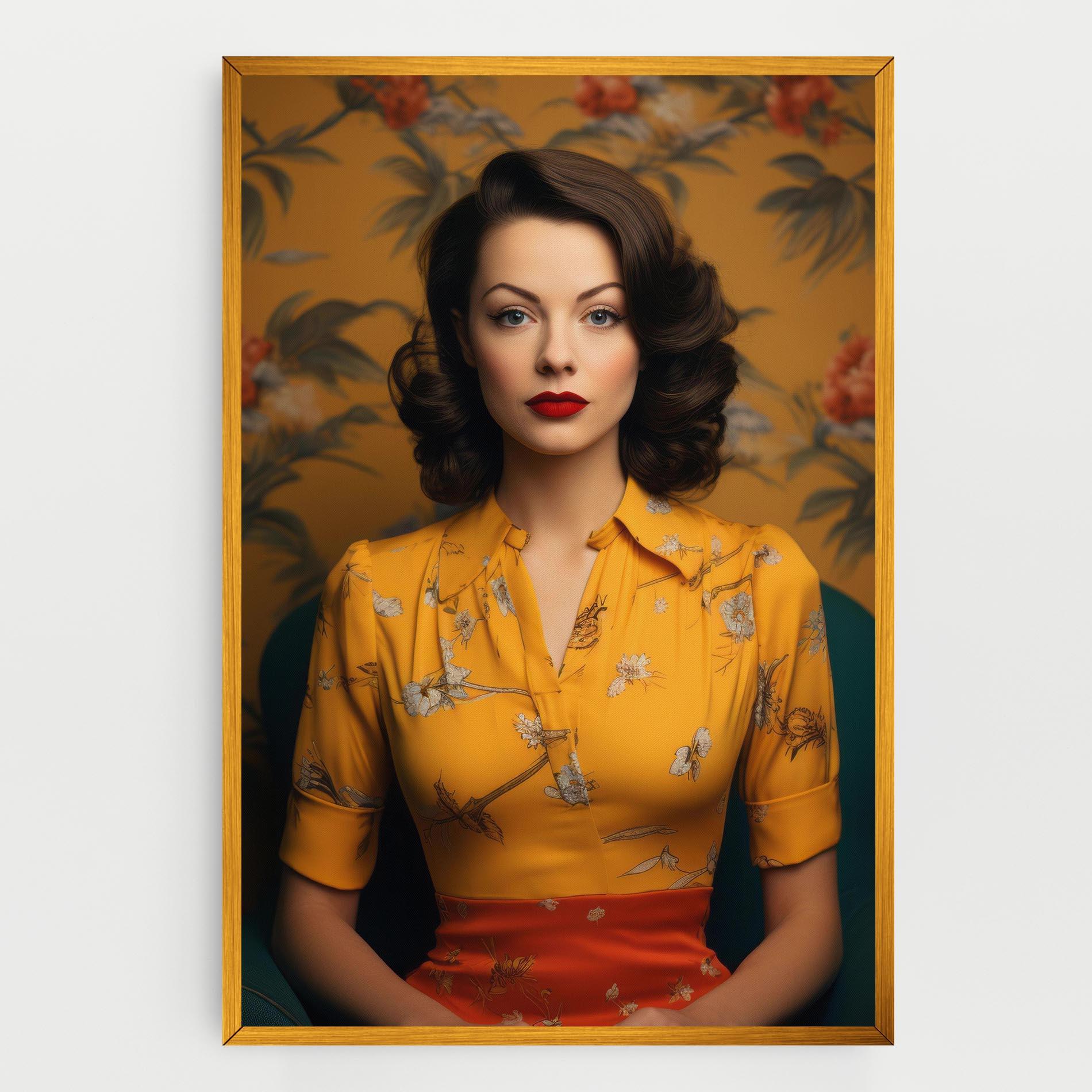 Leinwandbild Yellow Red Dress mockup 0