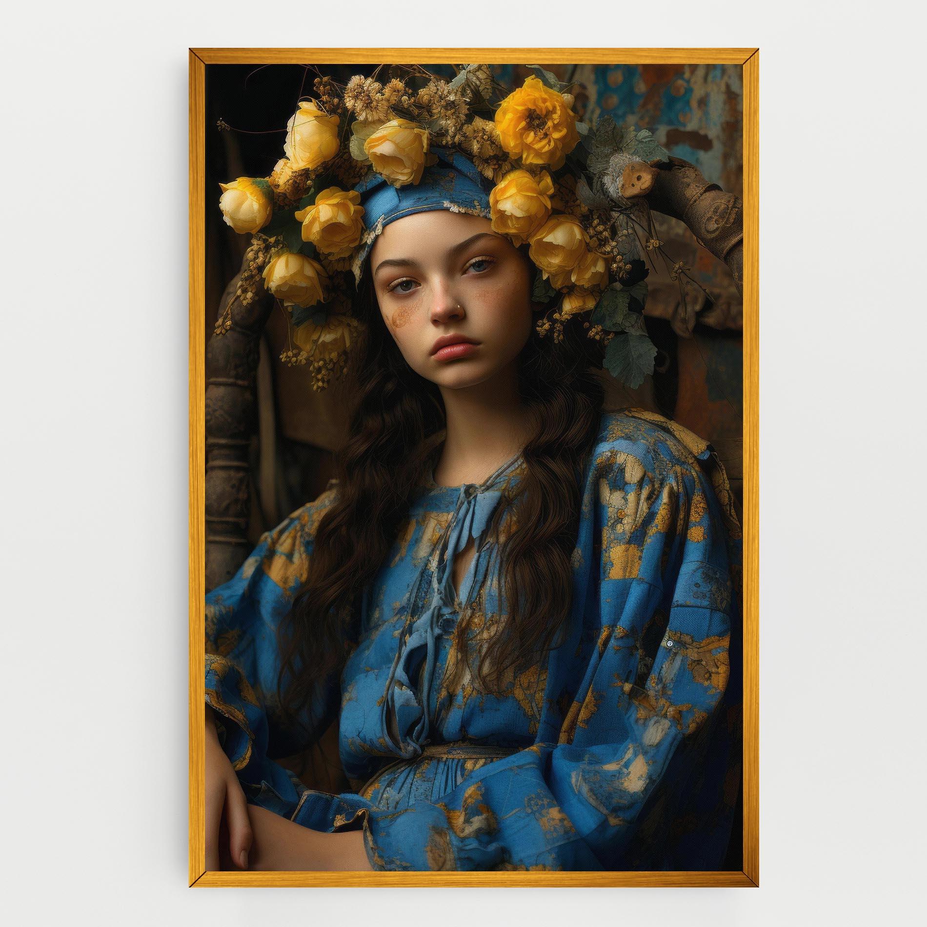 Leinwandbild Yellow Rose Dress mockup 0