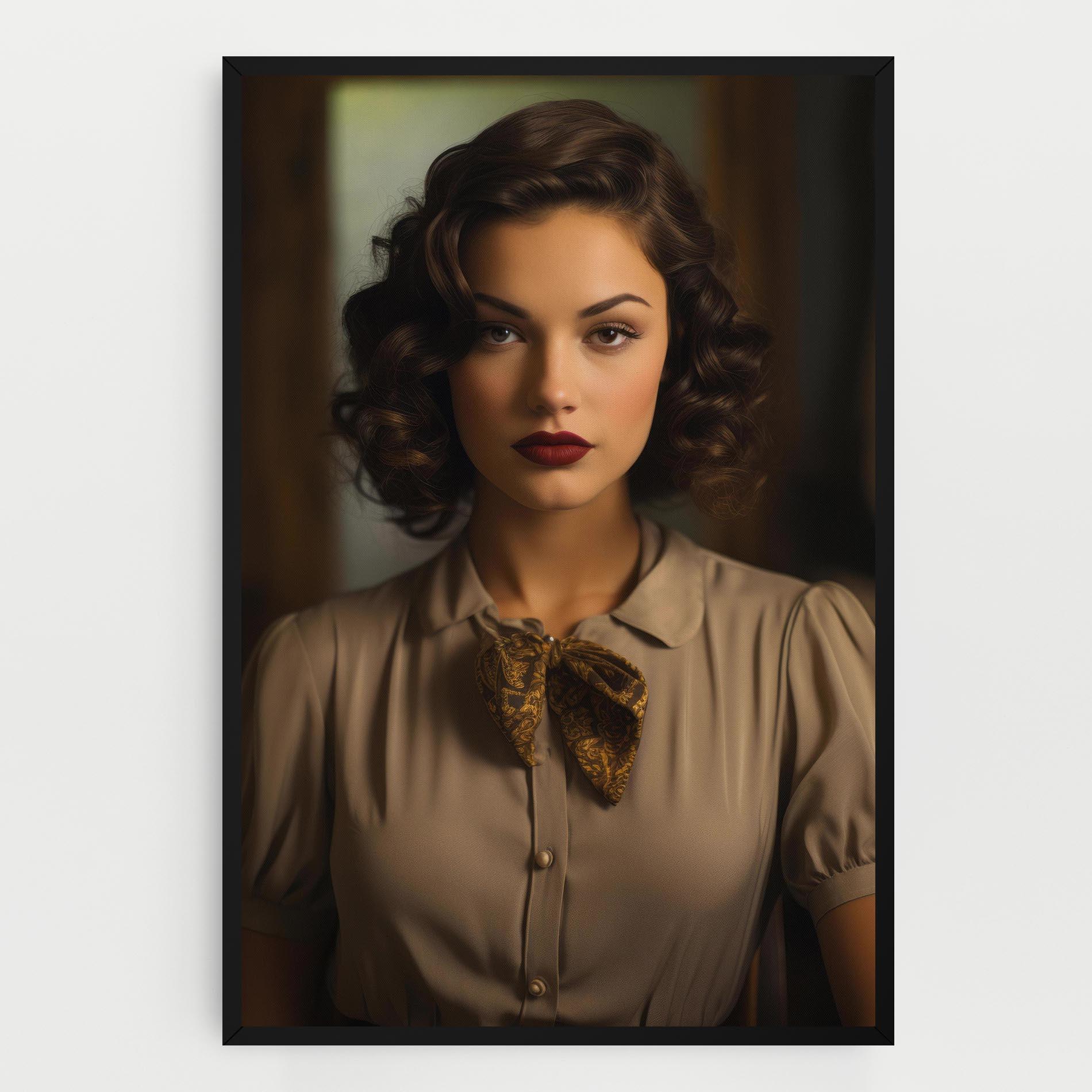 Leinwandbild Beige Vintage Blouse mockup 0