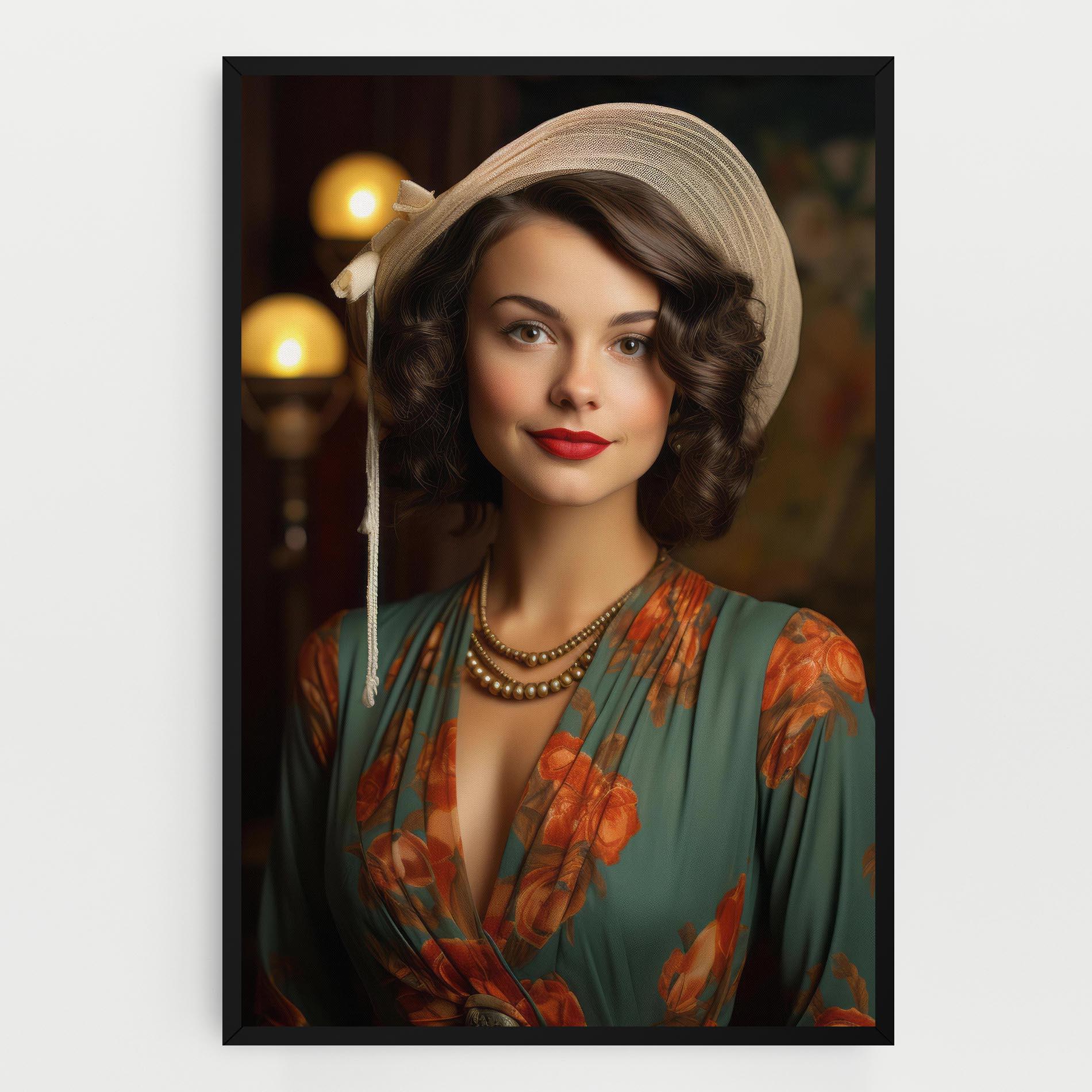 Leinwandbild Green Orange Blouse mockup 0