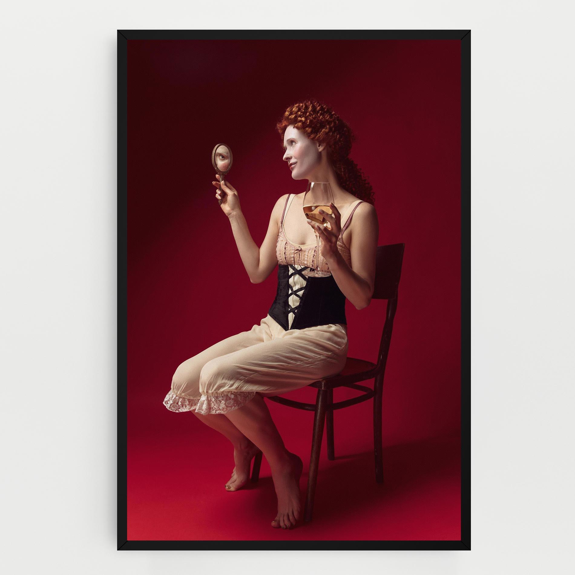 Leinwandbild Medieval Redhead Woman mockup 0