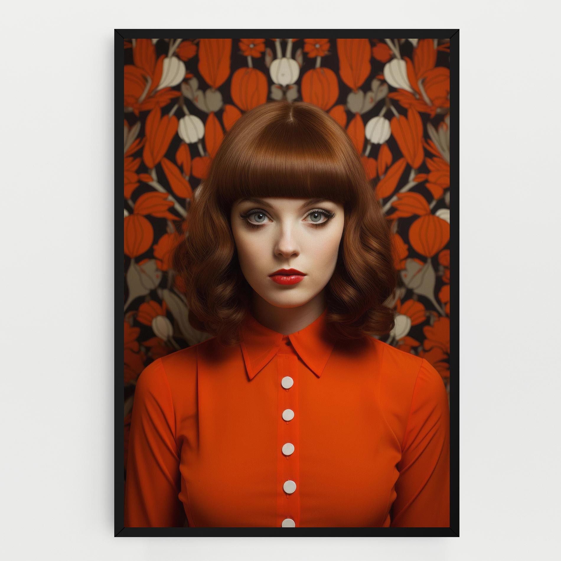 Leinwandbild Orange Blouse Woman mockup 0