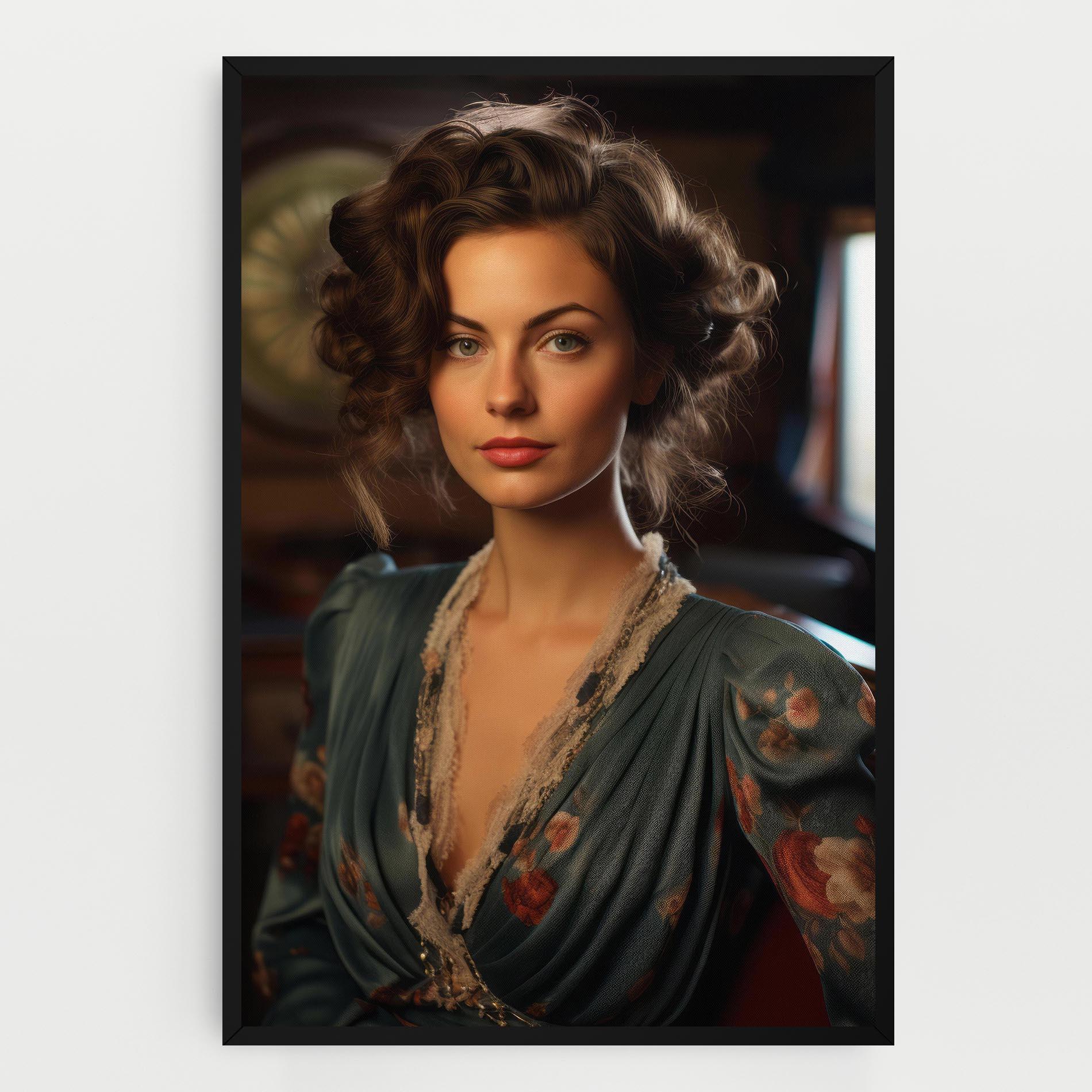 Leinwandbild Pink Flowers Dress mockup 0