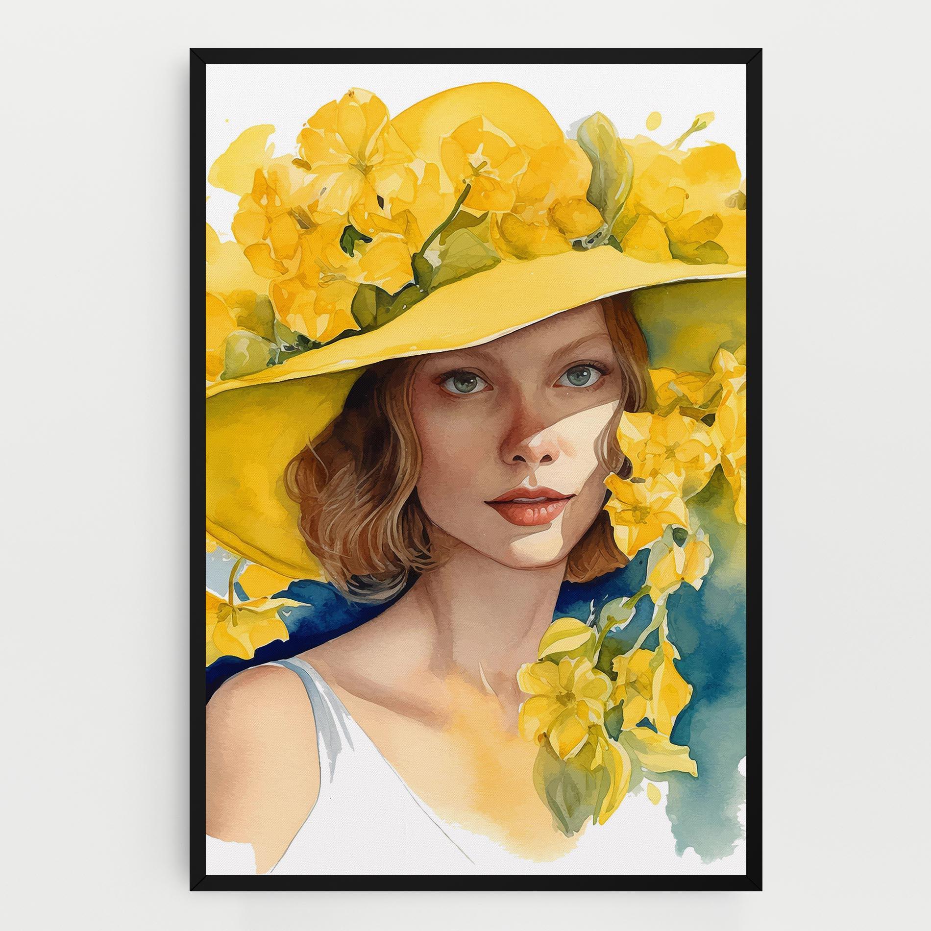Leinwandbild Yellow Hat Flowers mockup 0