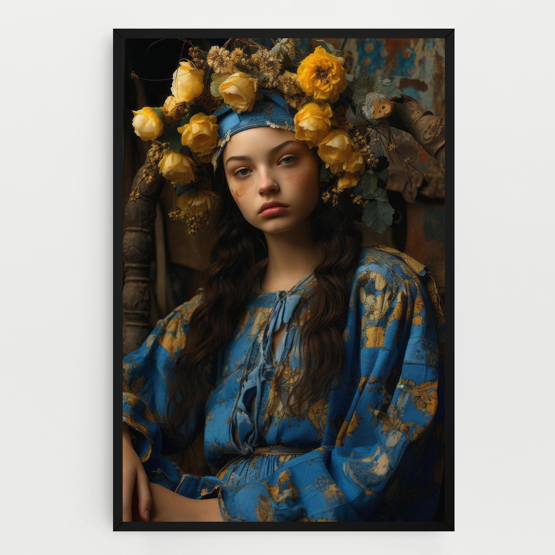 Leinwandbild Yellow Rose Dress mockup 0