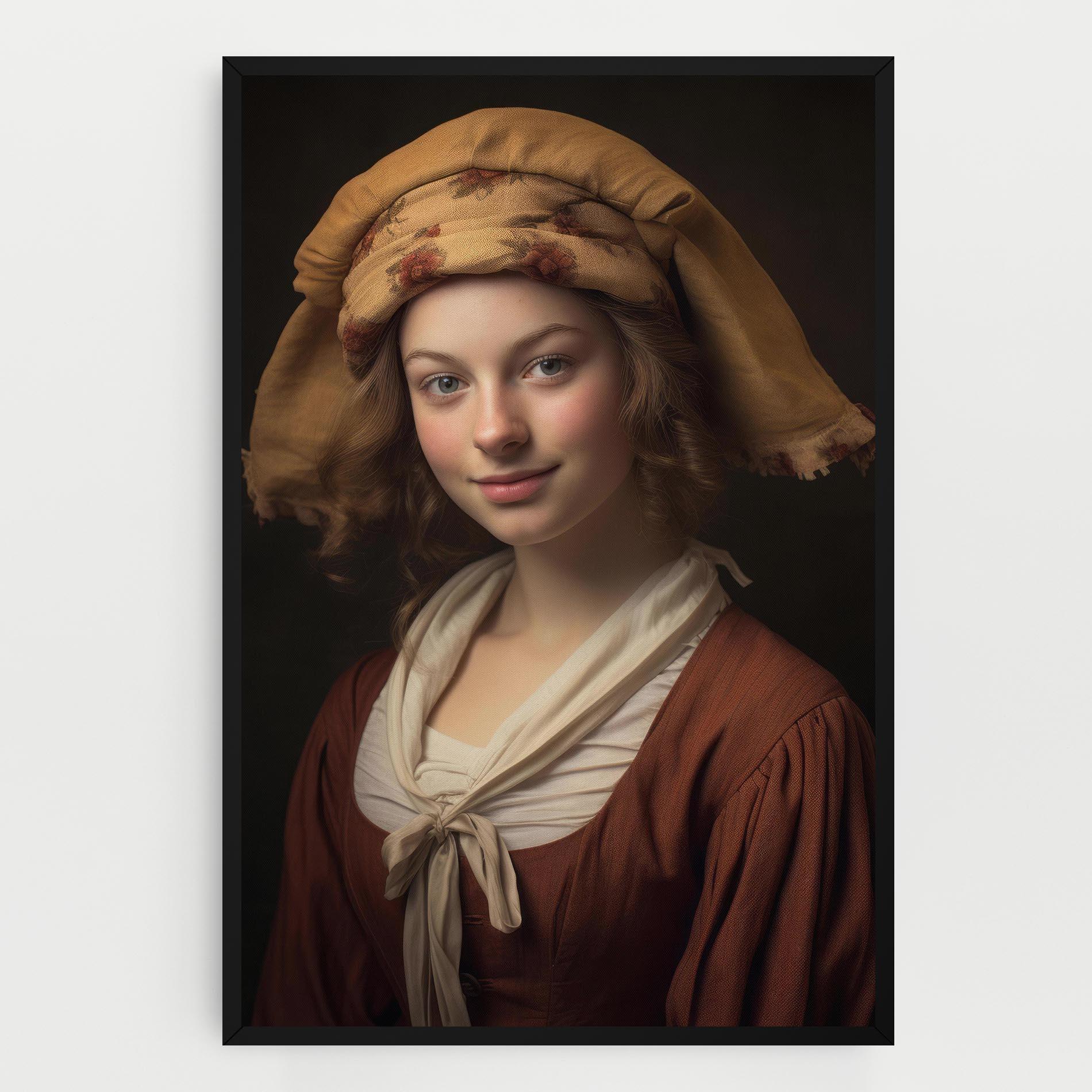 Leinwandbild Young Vintage Woman mockup 0