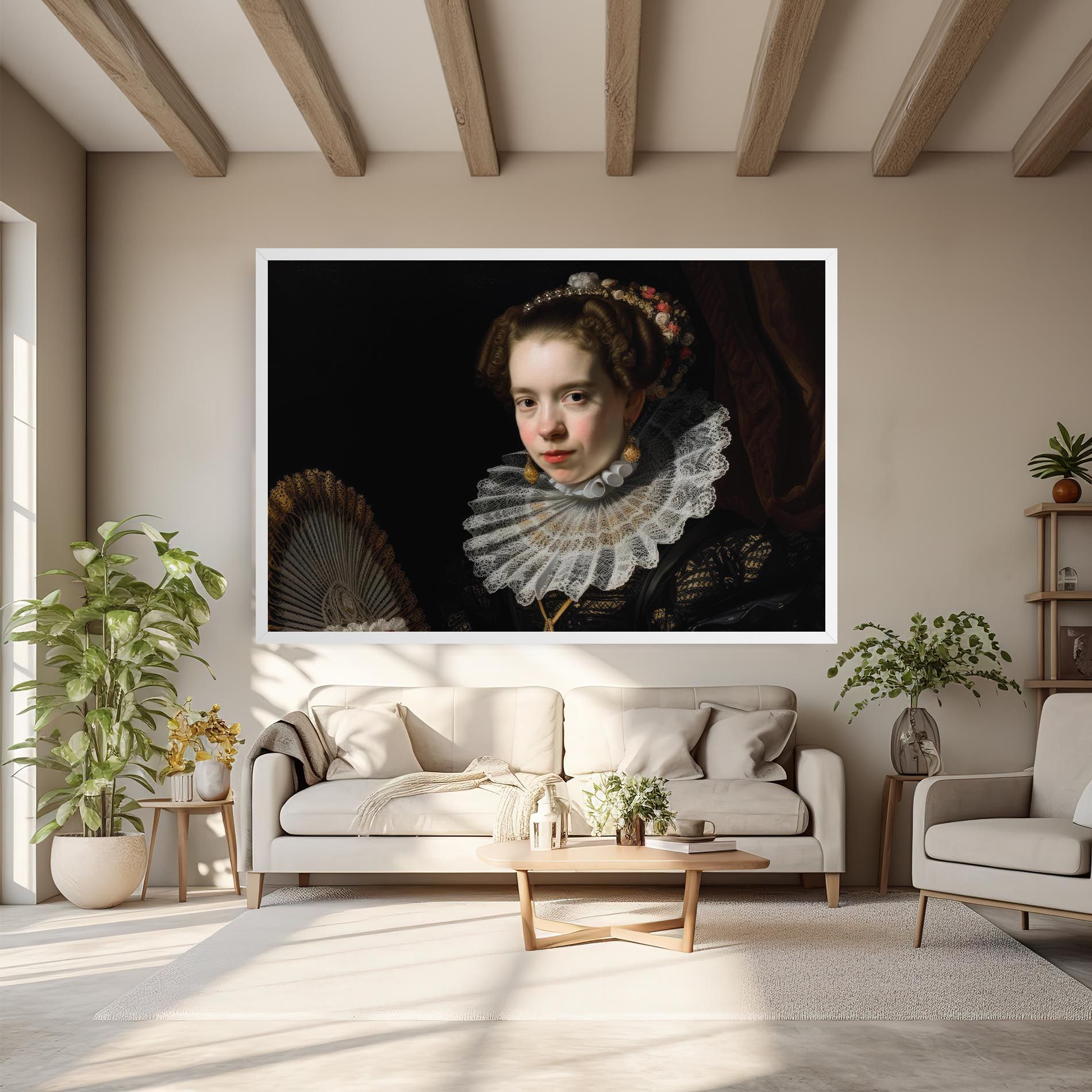 Baroque Lady Portrait mockup 6
