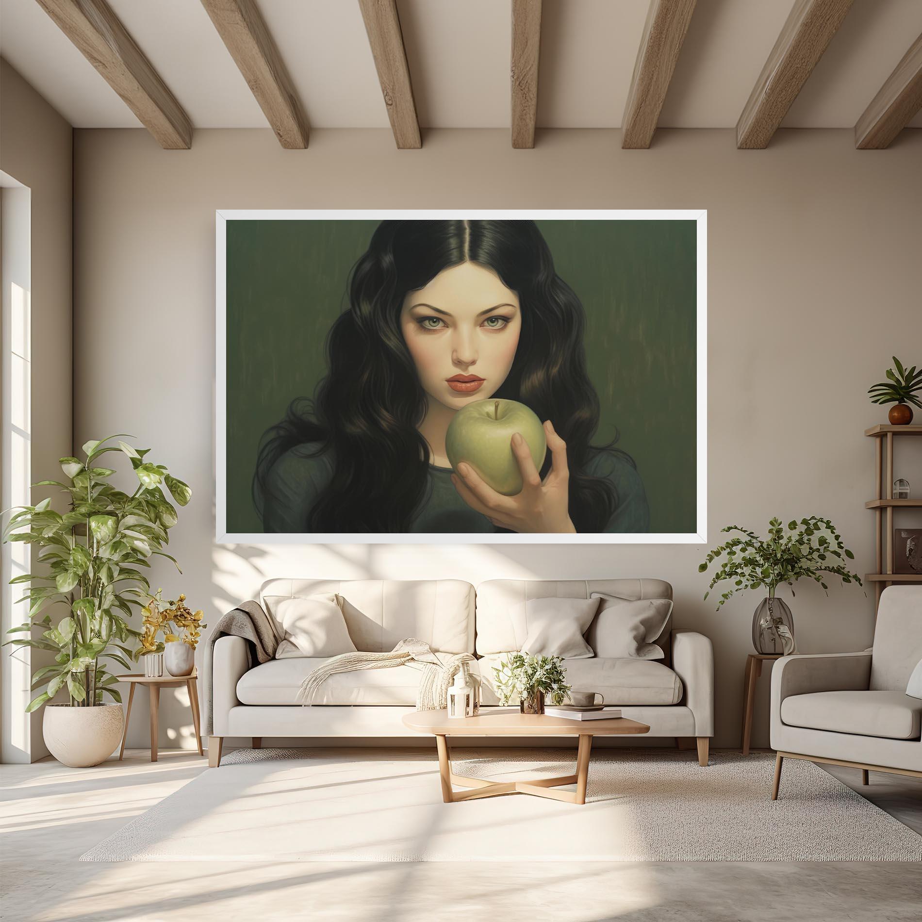 Leinwandbild Green Apple Painting mockup 6