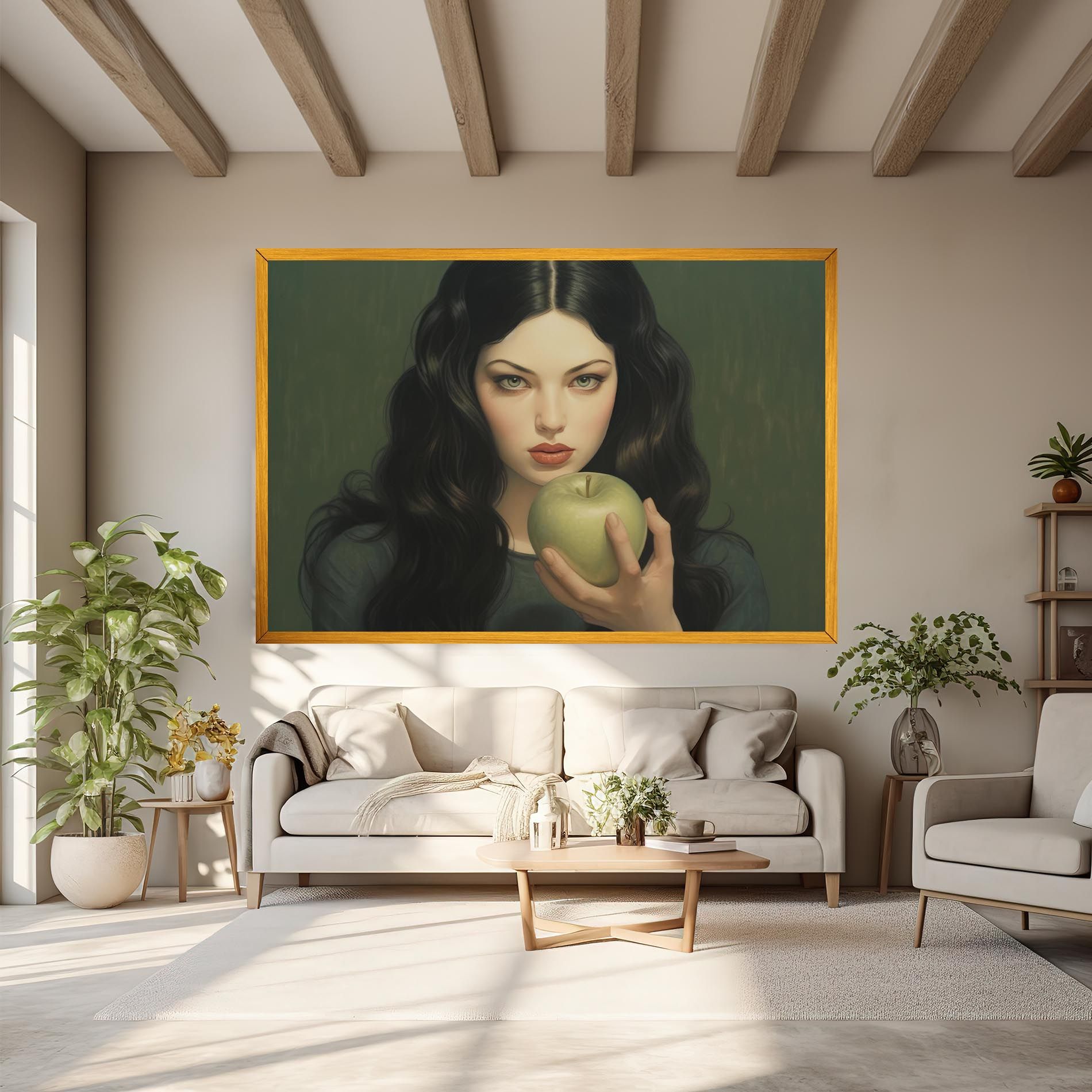 Green Apple Painting mockup 6
