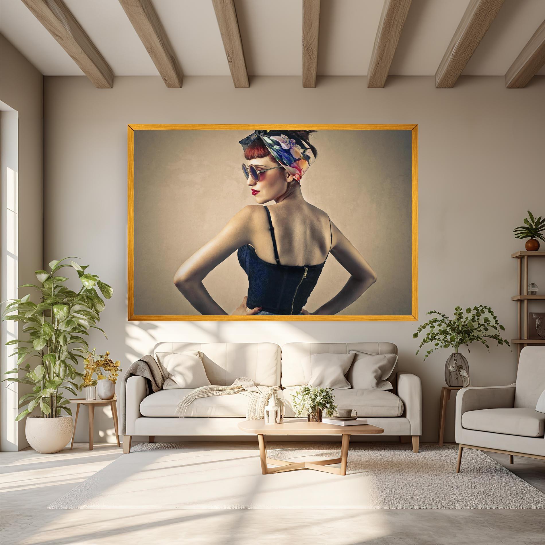 Leinwandbild Pin Up Girl mockup 6