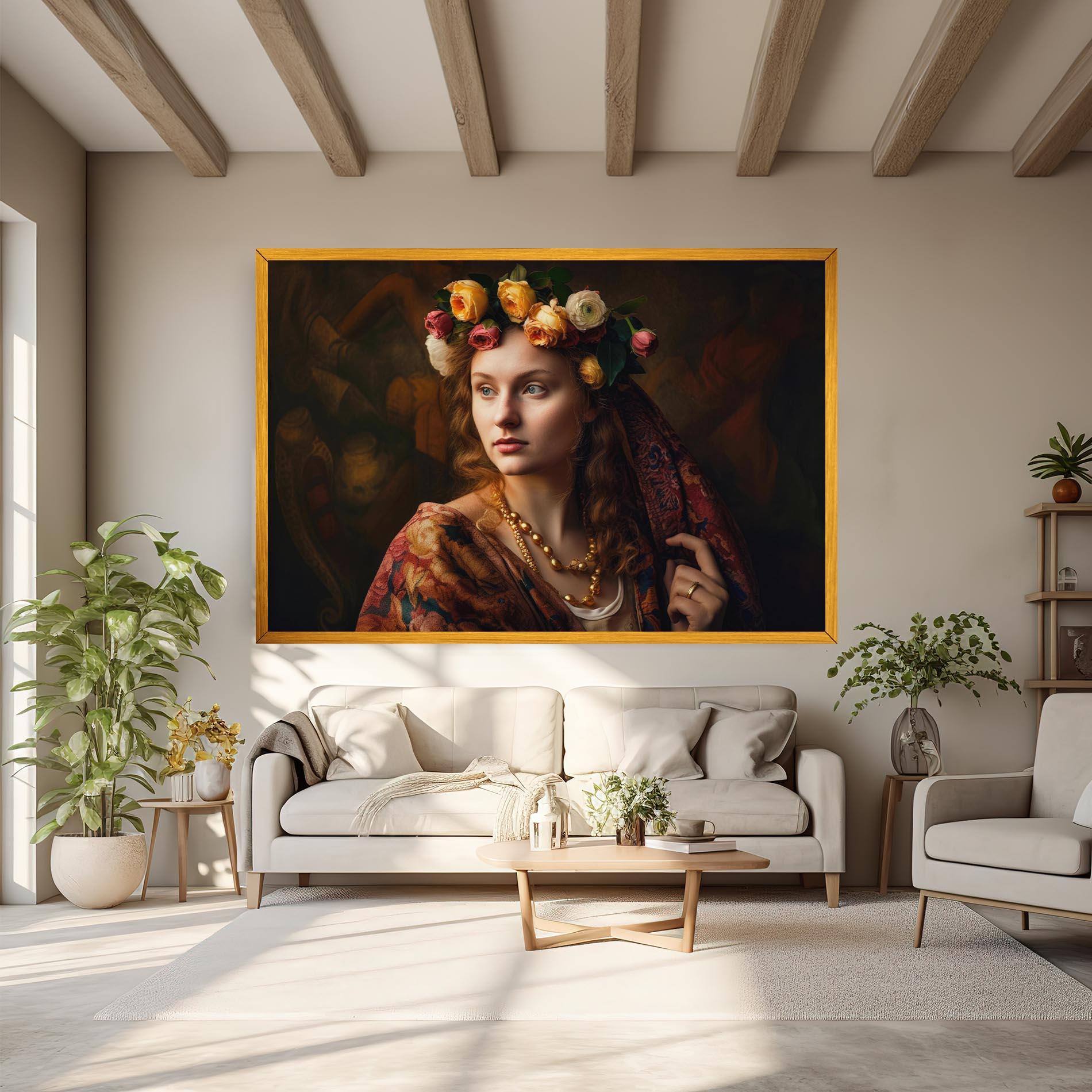 Leinwandbild Renaissance Woman mockup 6