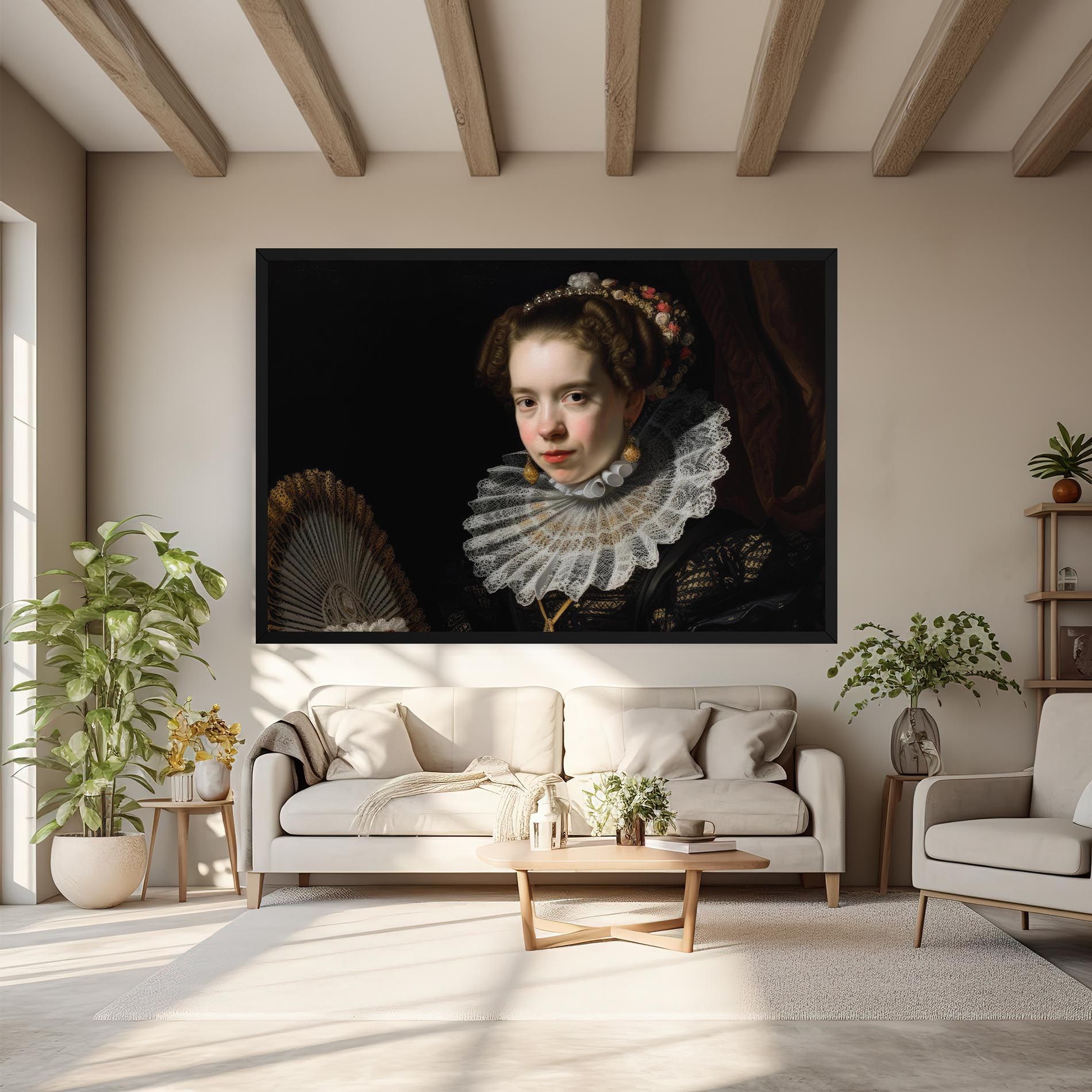 Baroque Lady Portrait mockup 6